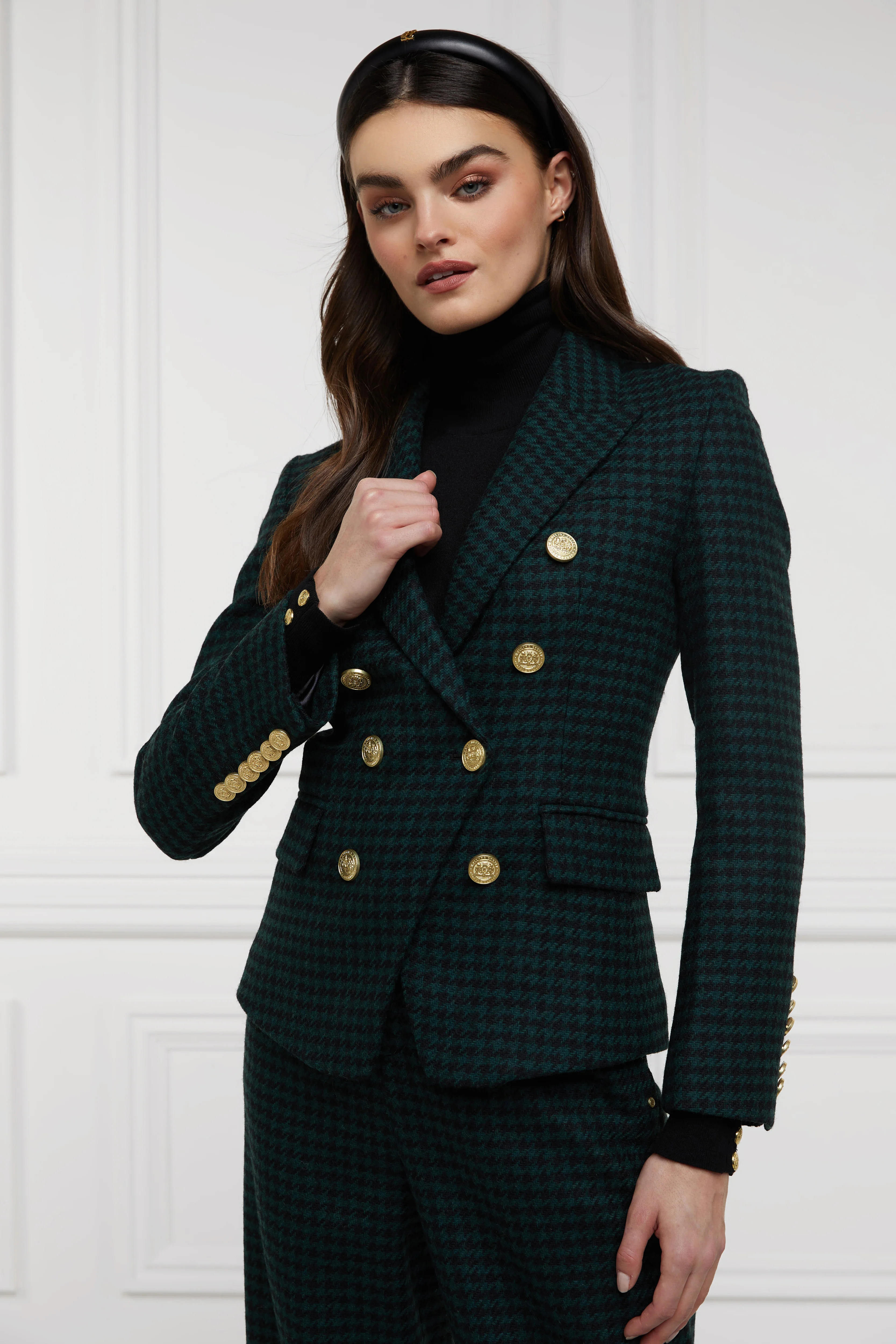 Knightsbridge Blazer (Emerald Houndstooth) - Image 3