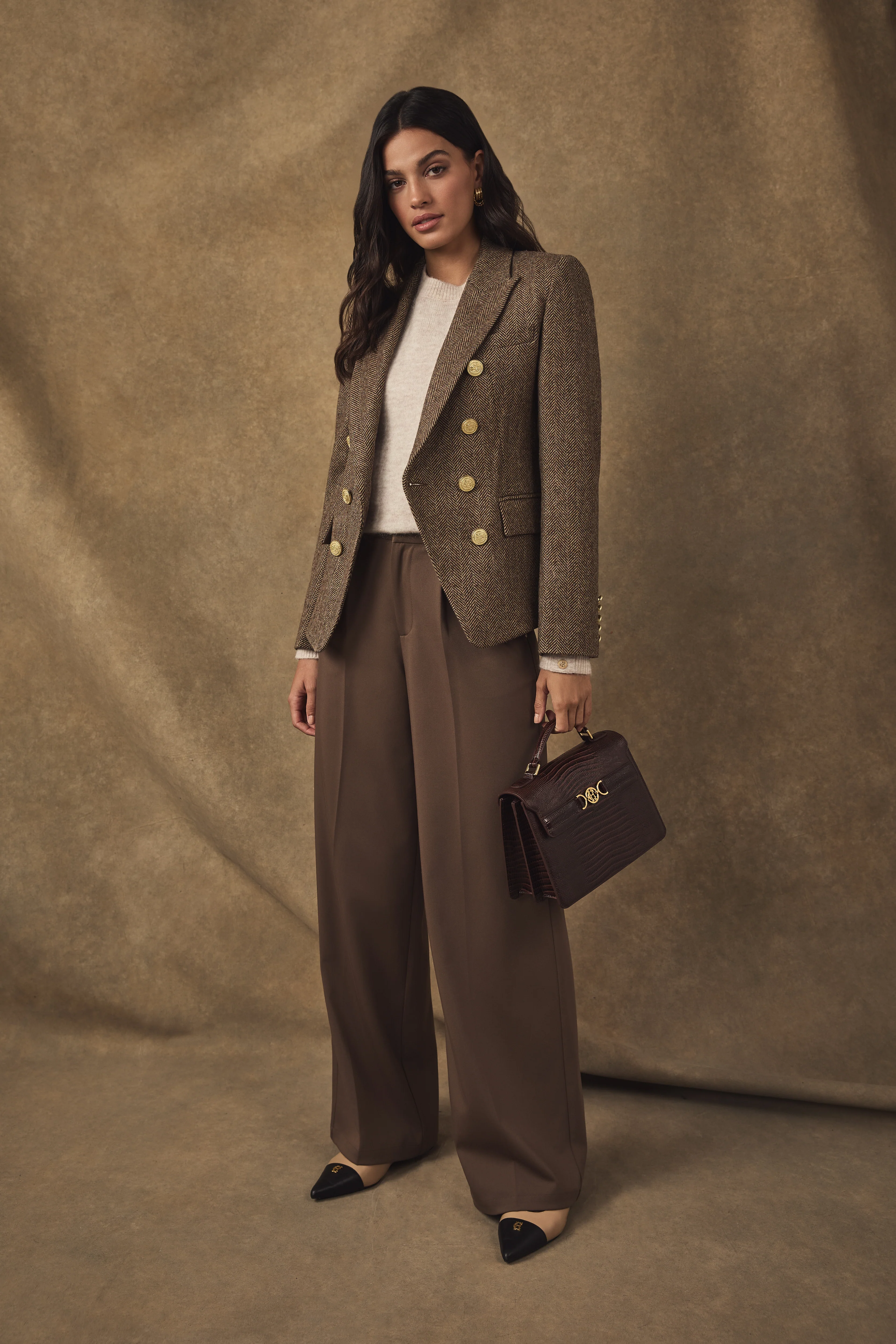 Knightsbridge Blazer (Large Scale Brown Herringbone) - Image 2