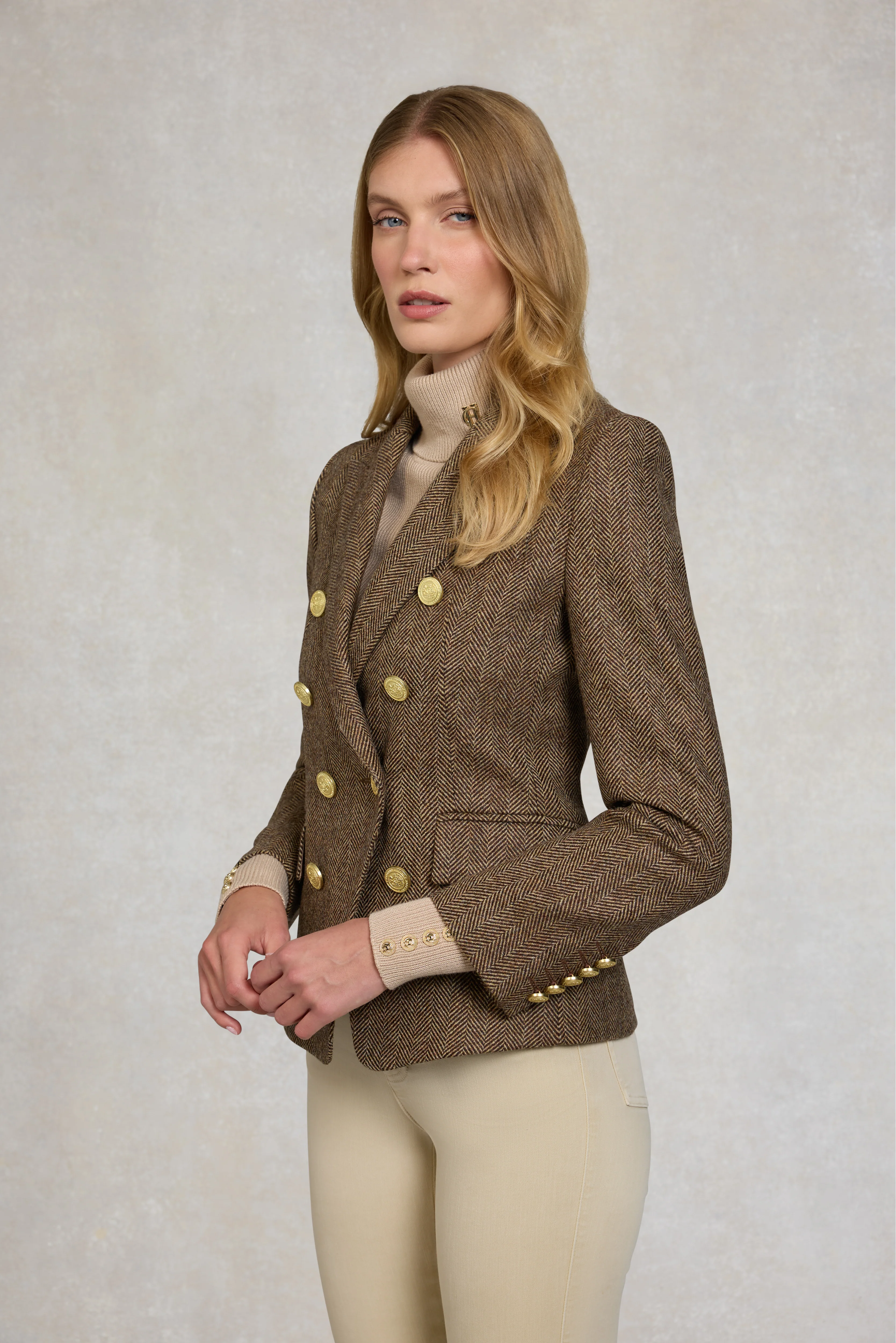 Knightsbridge Blazer (Large Scale Brown Herringbone) - Image 3