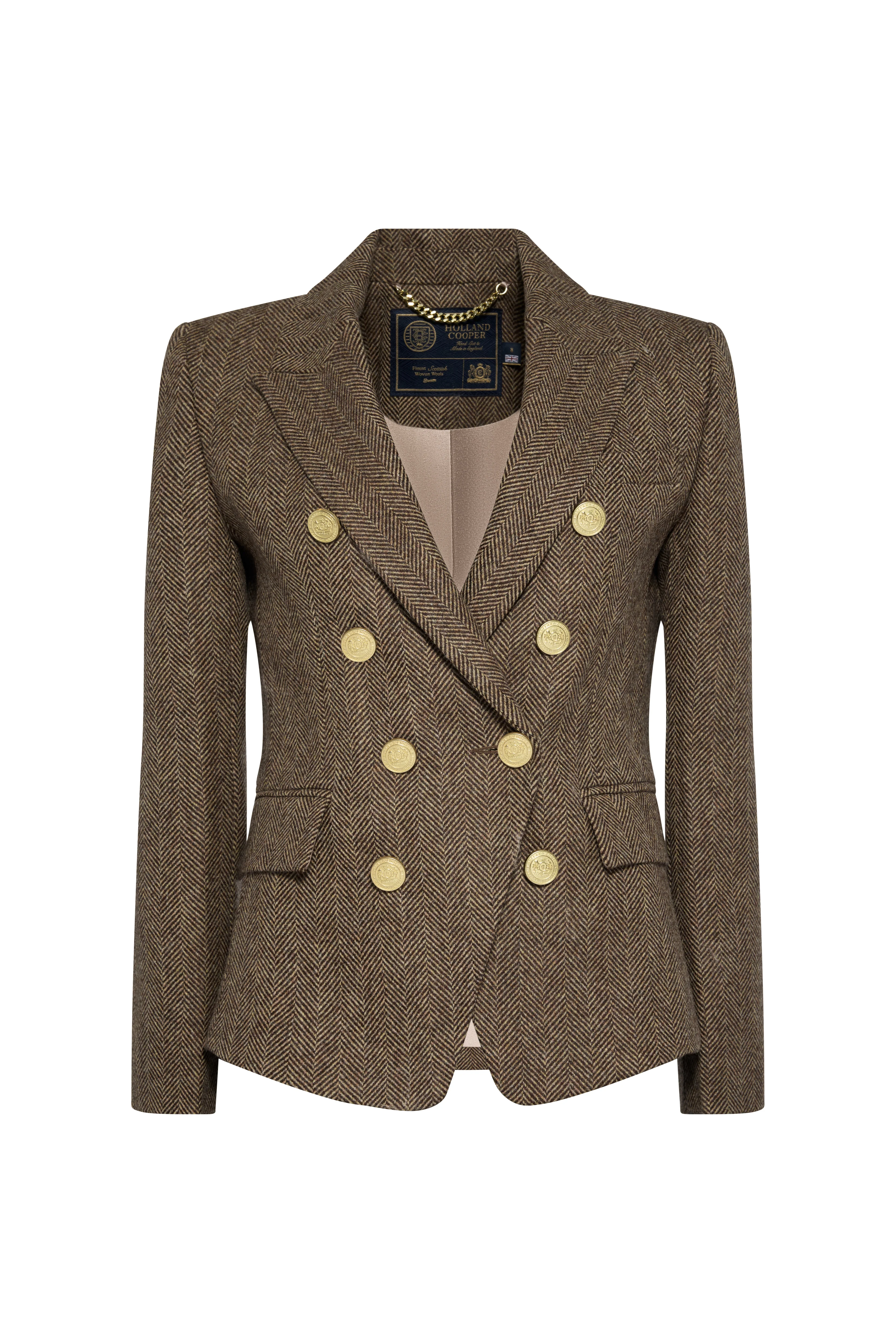 Knightsbridge Blazer (Large Scale Brown Herringbone) - Image 4