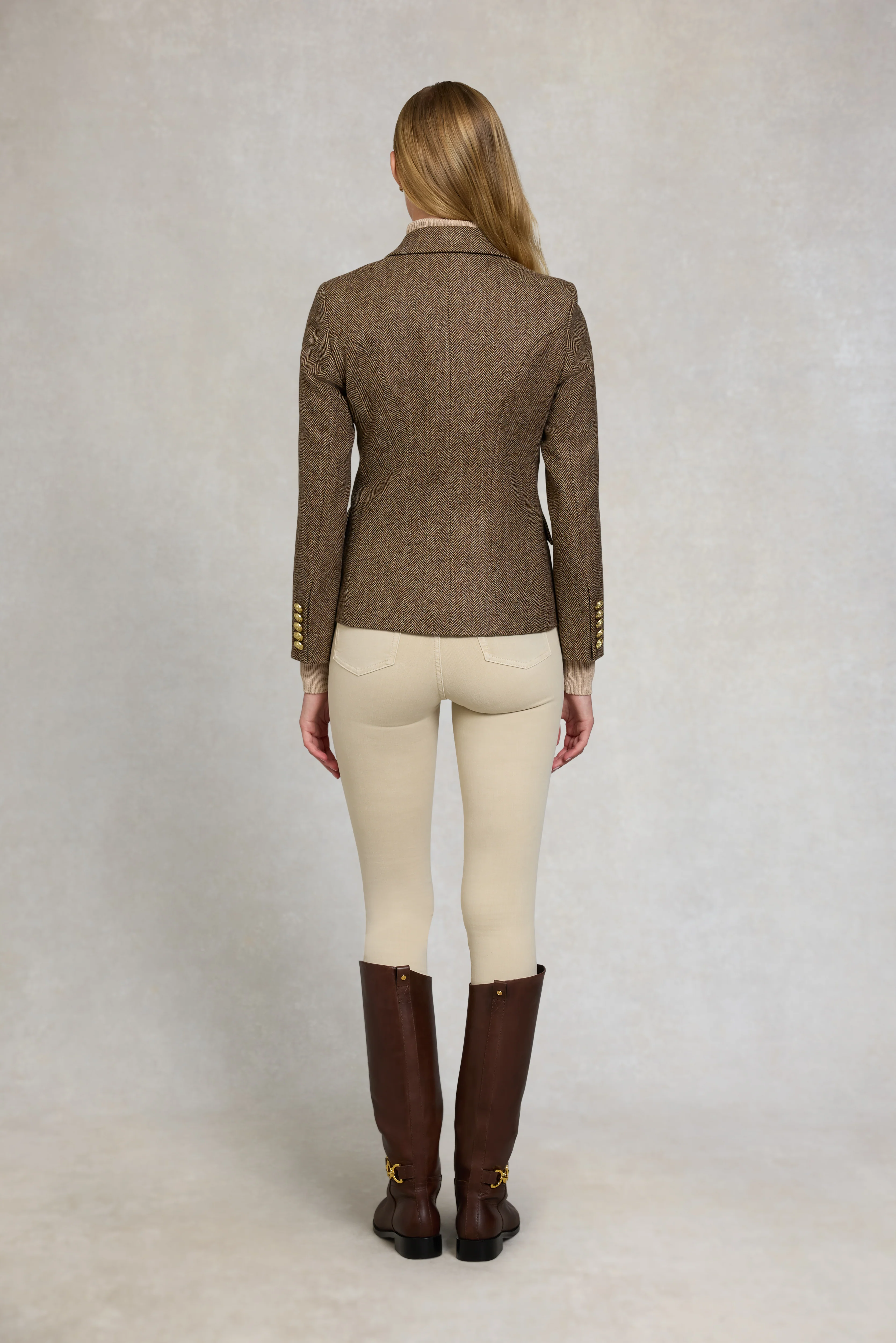 Knightsbridge Blazer (Large Scale Brown Herringbone) - Image 5