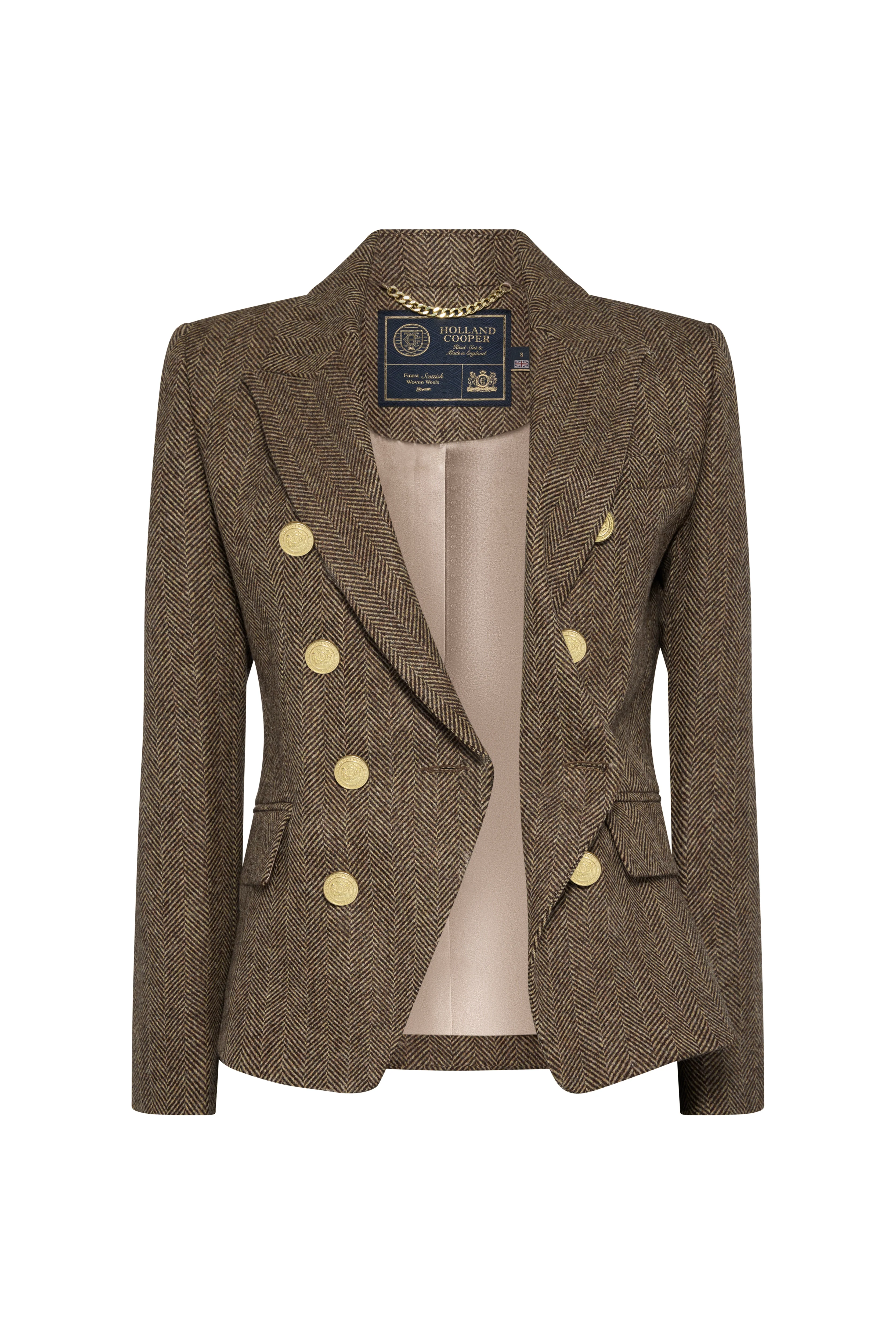 Knightsbridge Blazer (Large Scale Brown Herringbone) - Image 7