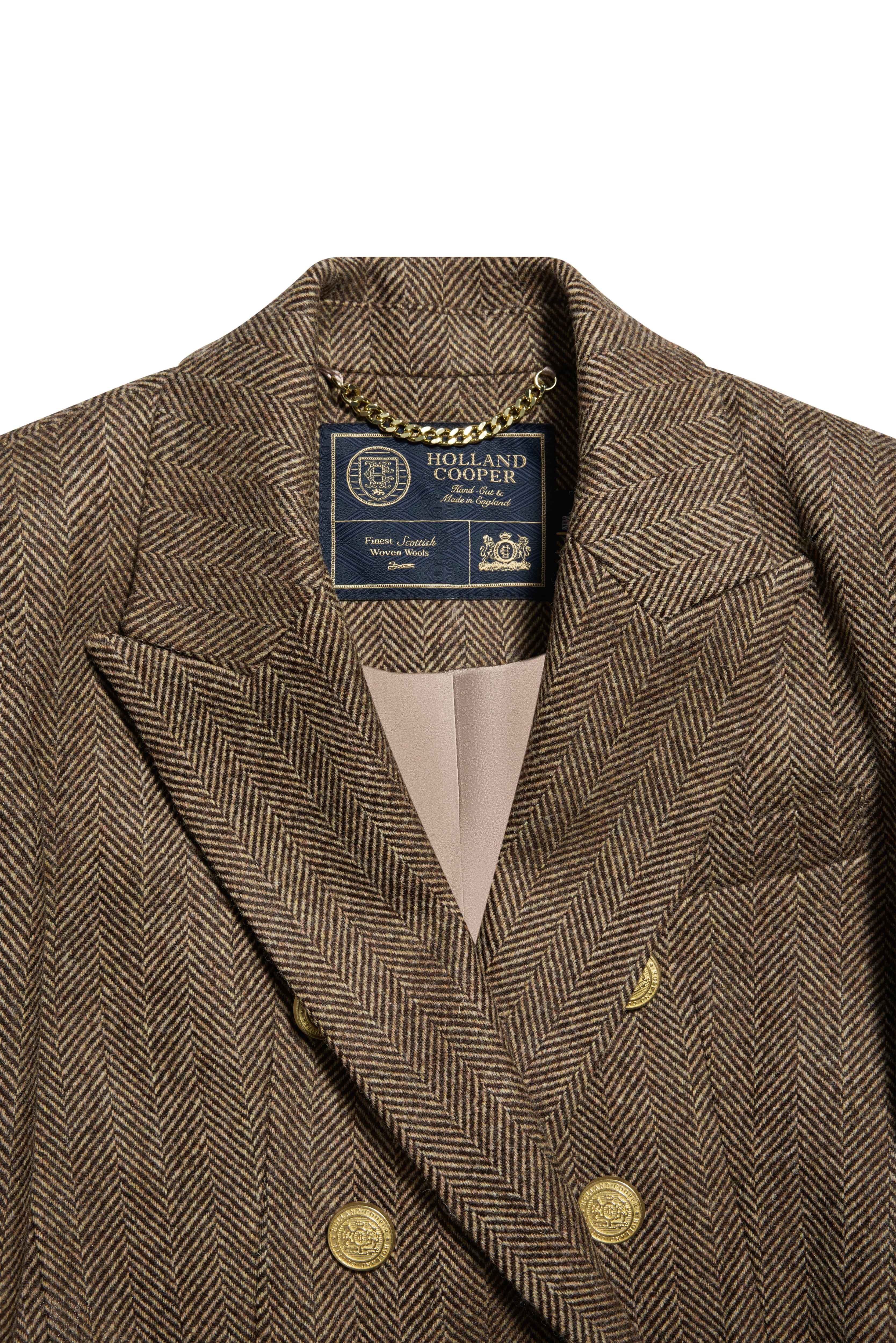 Knightsbridge Blazer (Large Scale Brown Herringbone) - Image 9