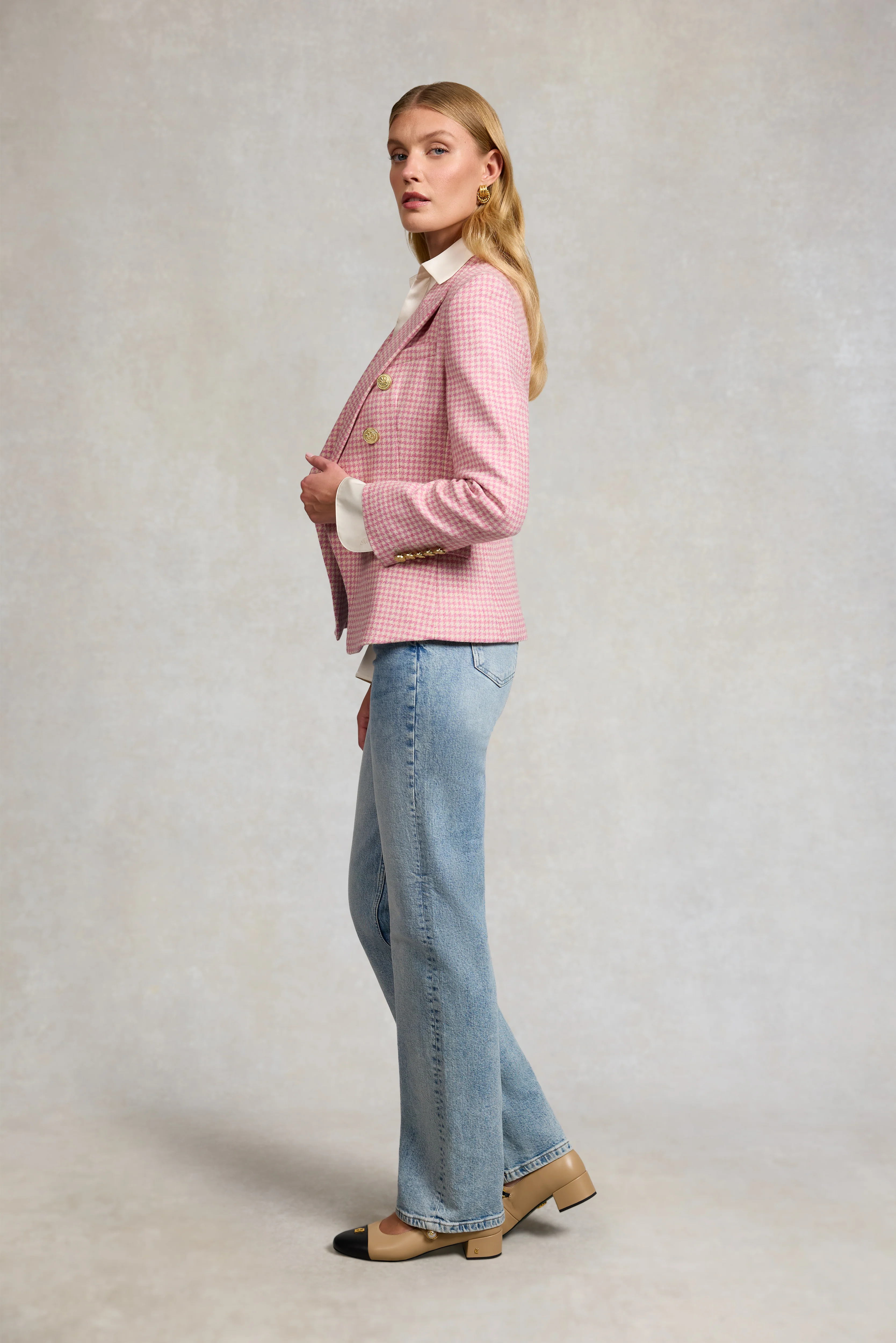 Knightsbridge Blazer (Light Pink Puppytooth) - Image 4