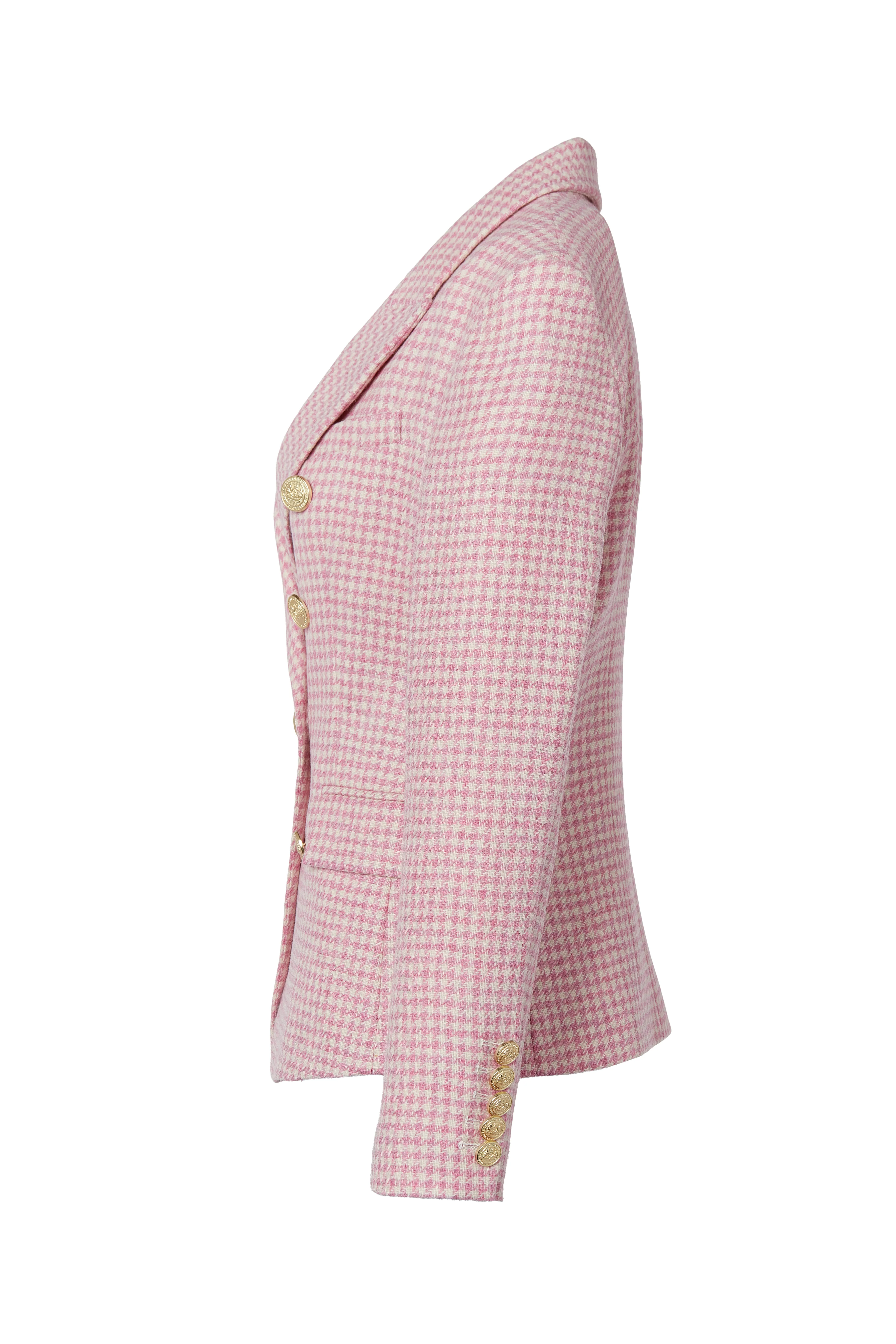 Knightsbridge Blazer (Light Pink Puppytooth) - Image 9