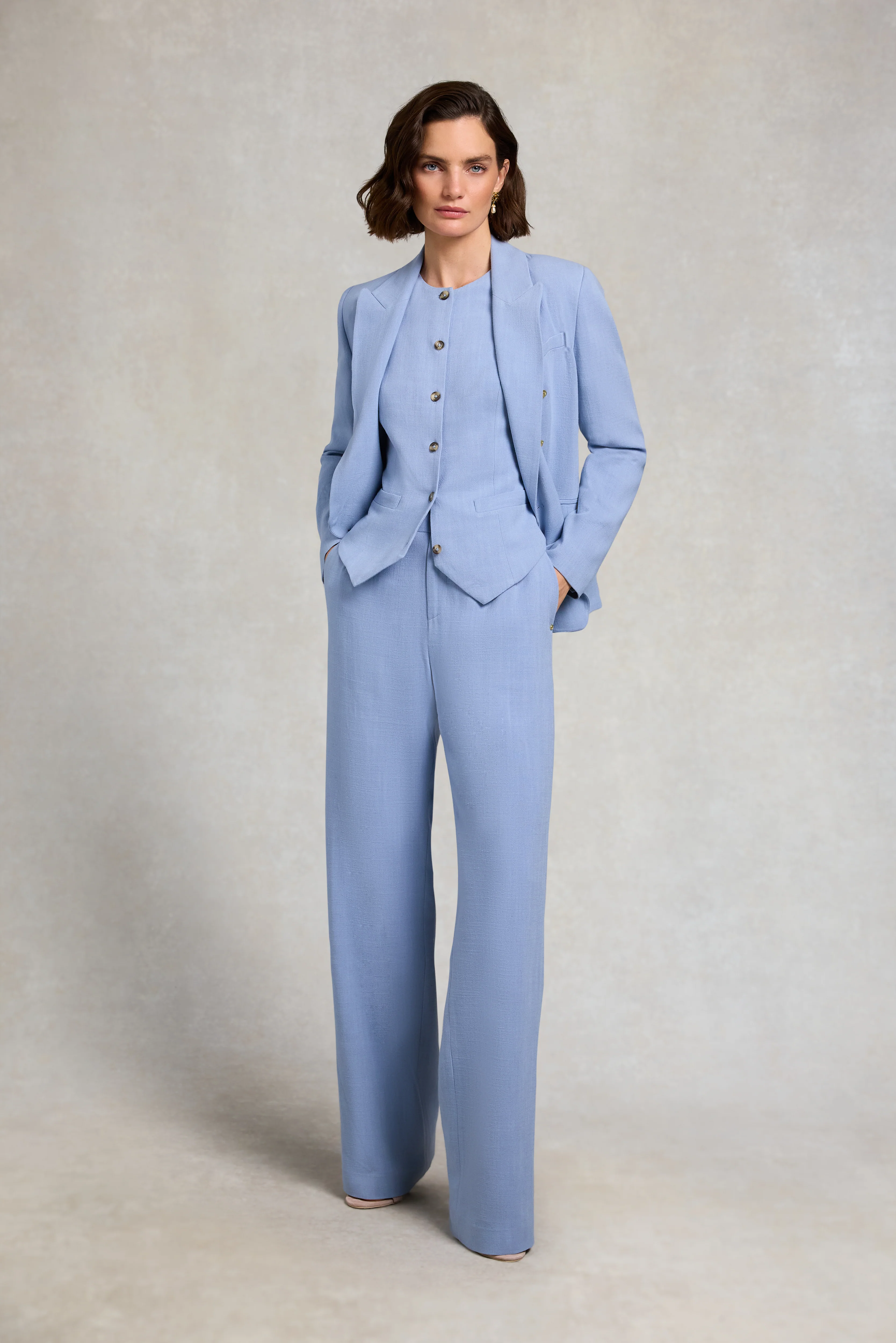 Knightsbridge Blazer (Ice Blue Linen) - Image 5