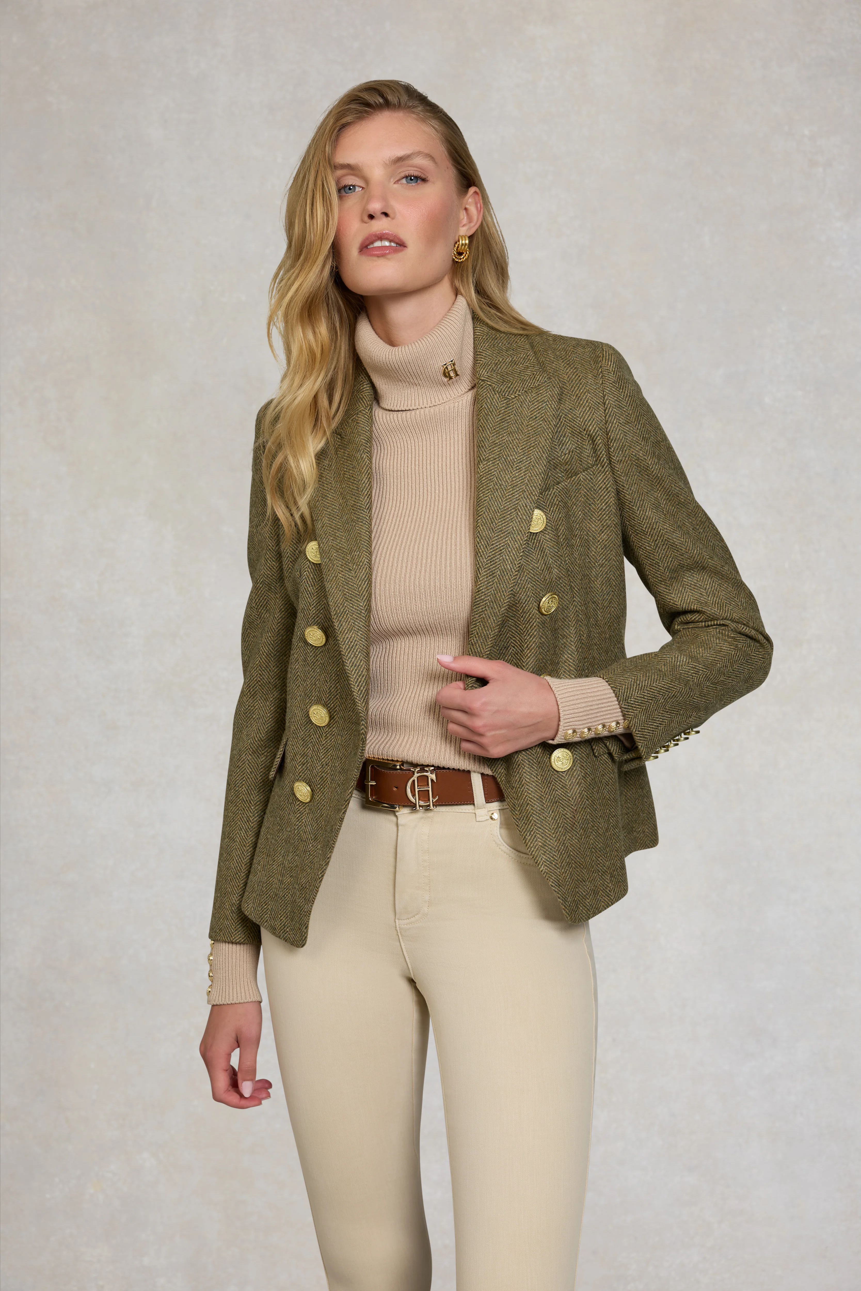 Knightsbridge Blazer (Moss Herringbone) - Image 2