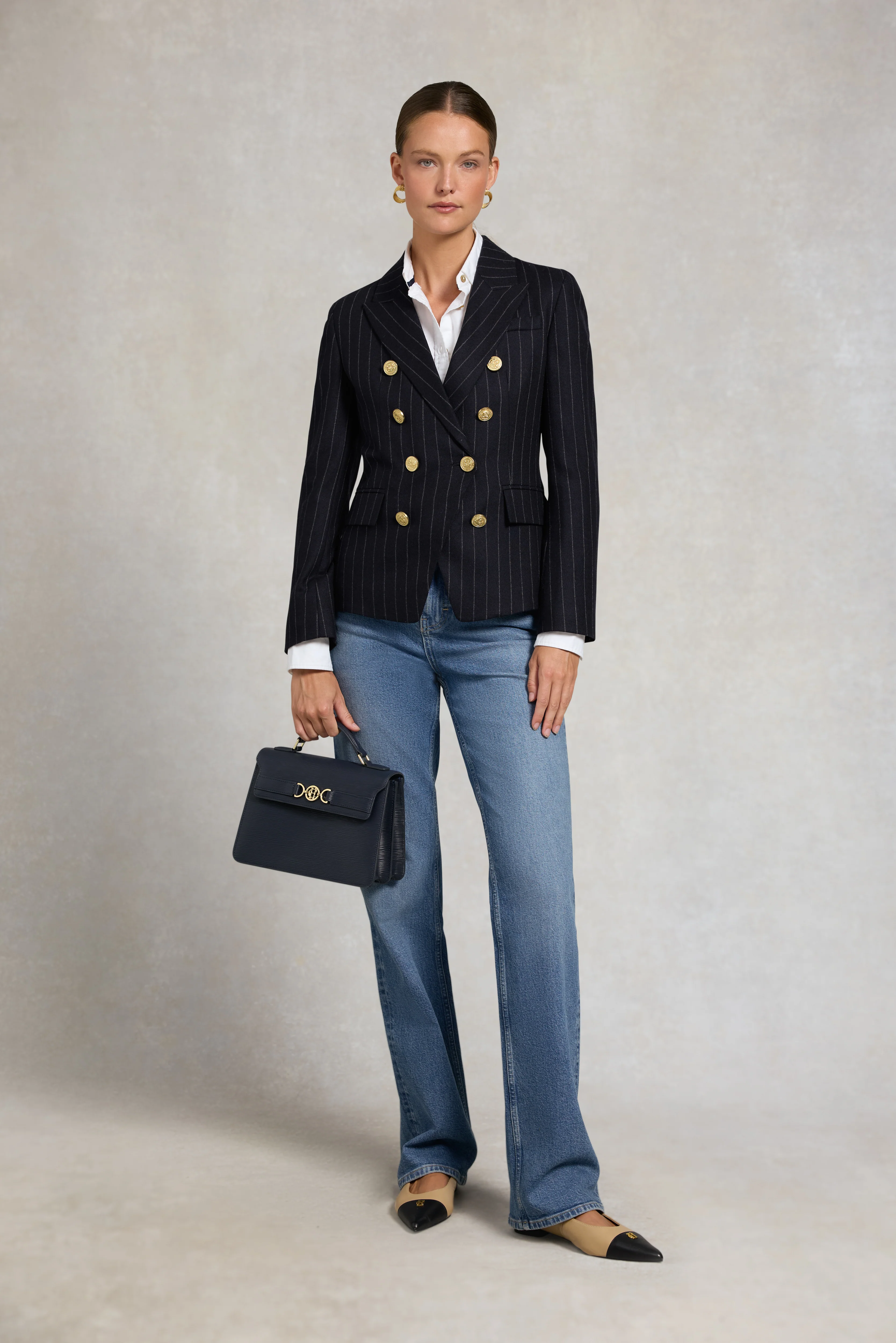 Knightsbridge Blazer (Navy Chalk Pinstripe) - Image 3