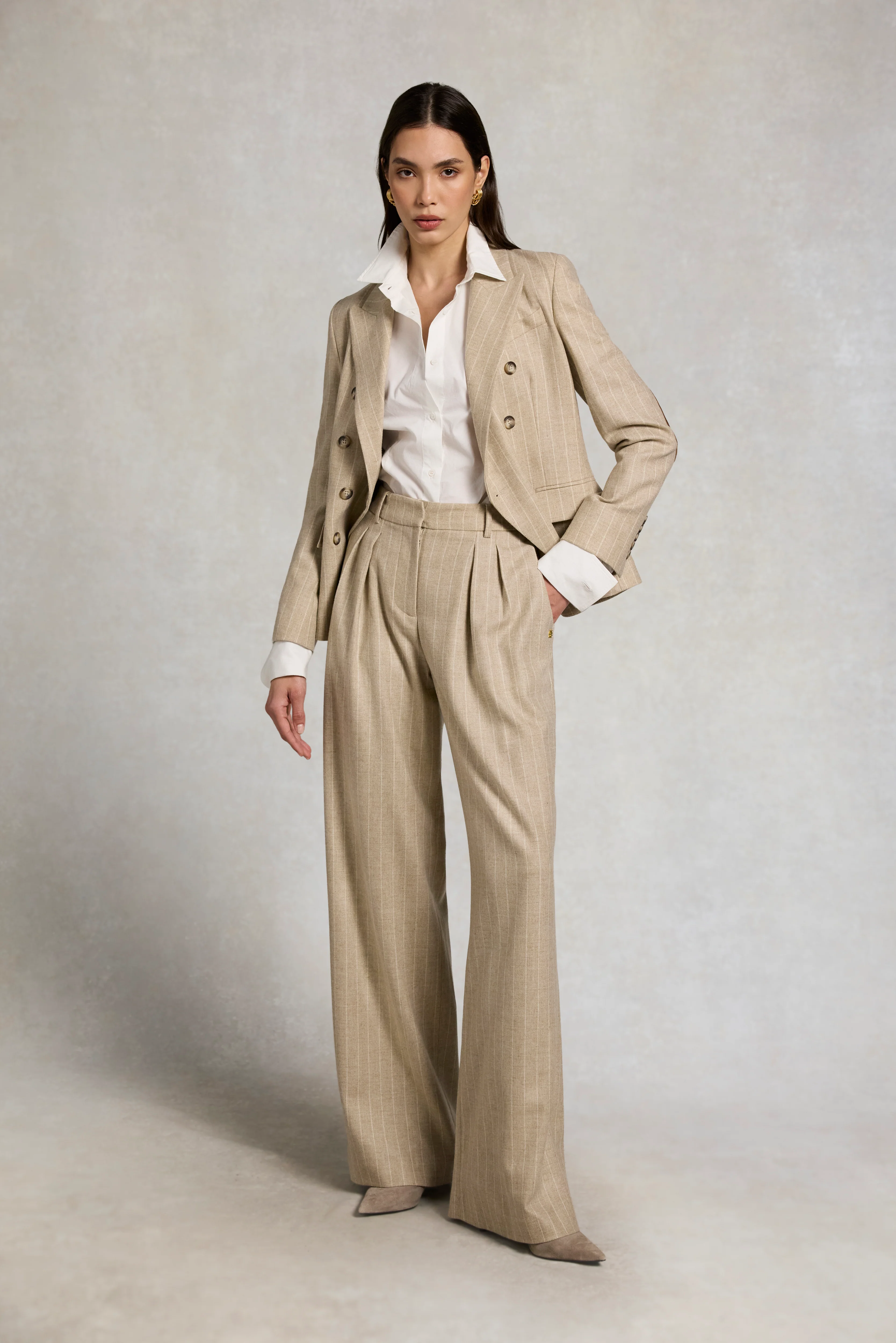 Knightsbridge Blazer (Oatmeal Pinstripe) - Image 3