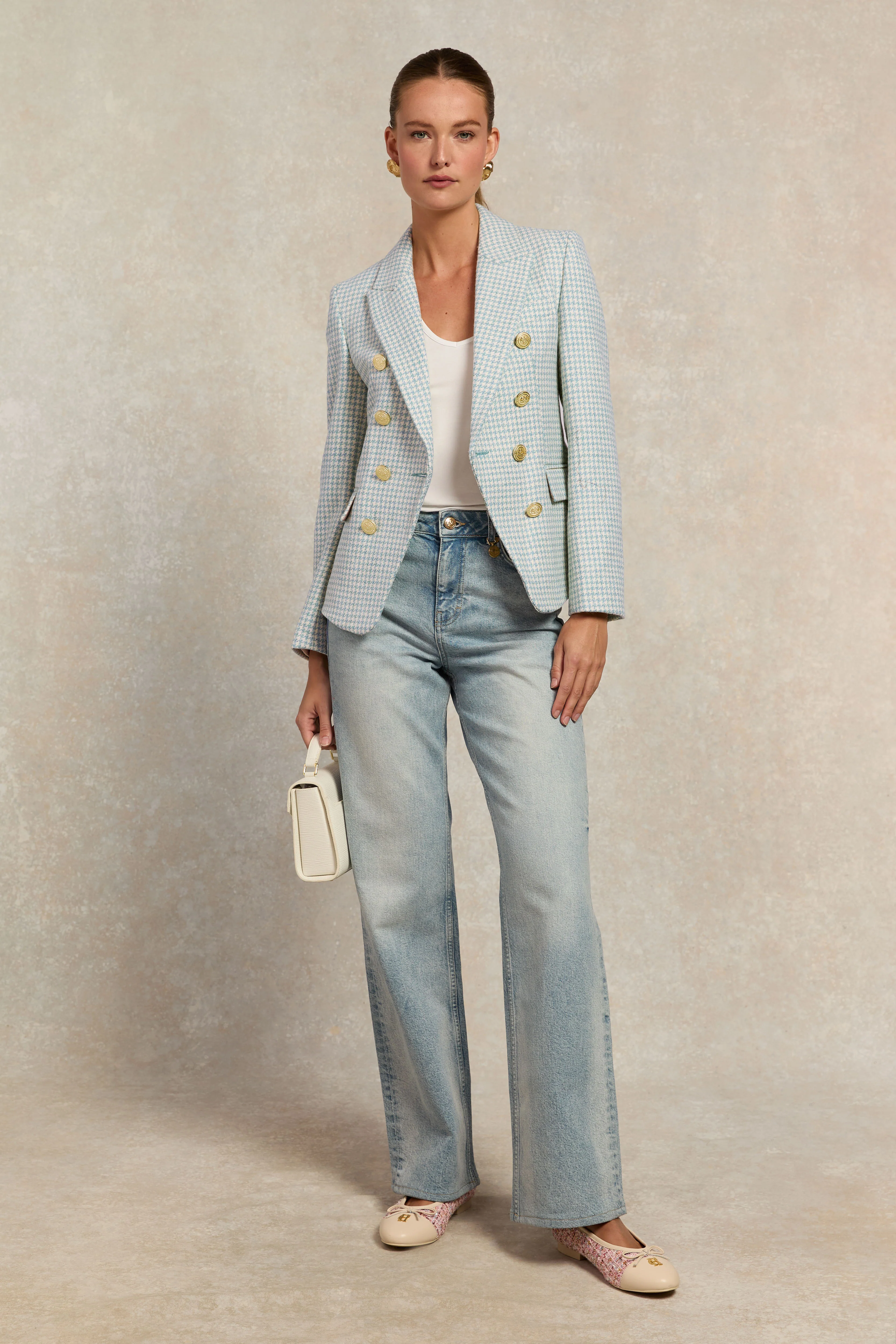 Knightsbridge Blazer (Teal Houndstooth) - Image 3