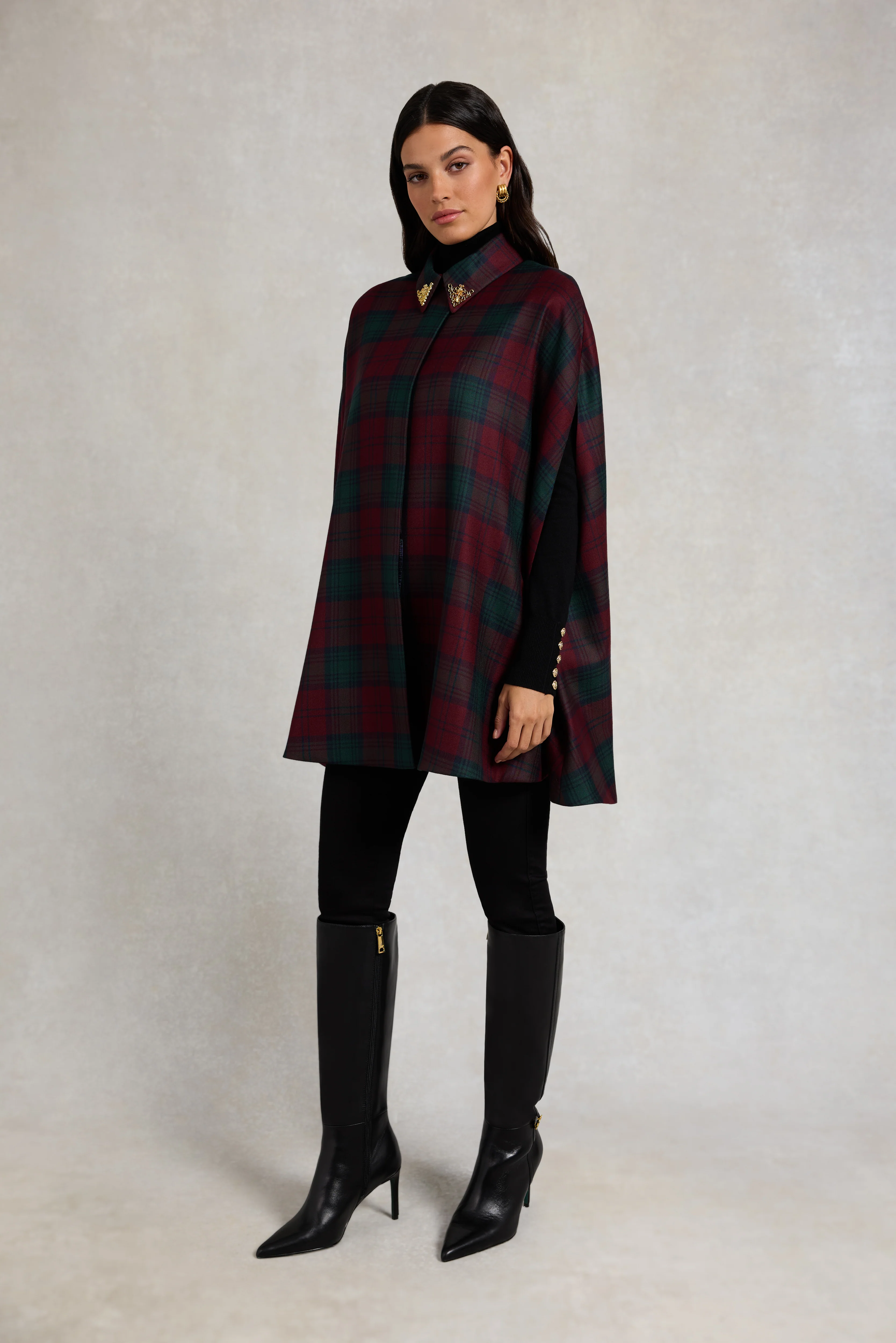 Knightsbridge Cape (Mulberry Tartan) - Image 9