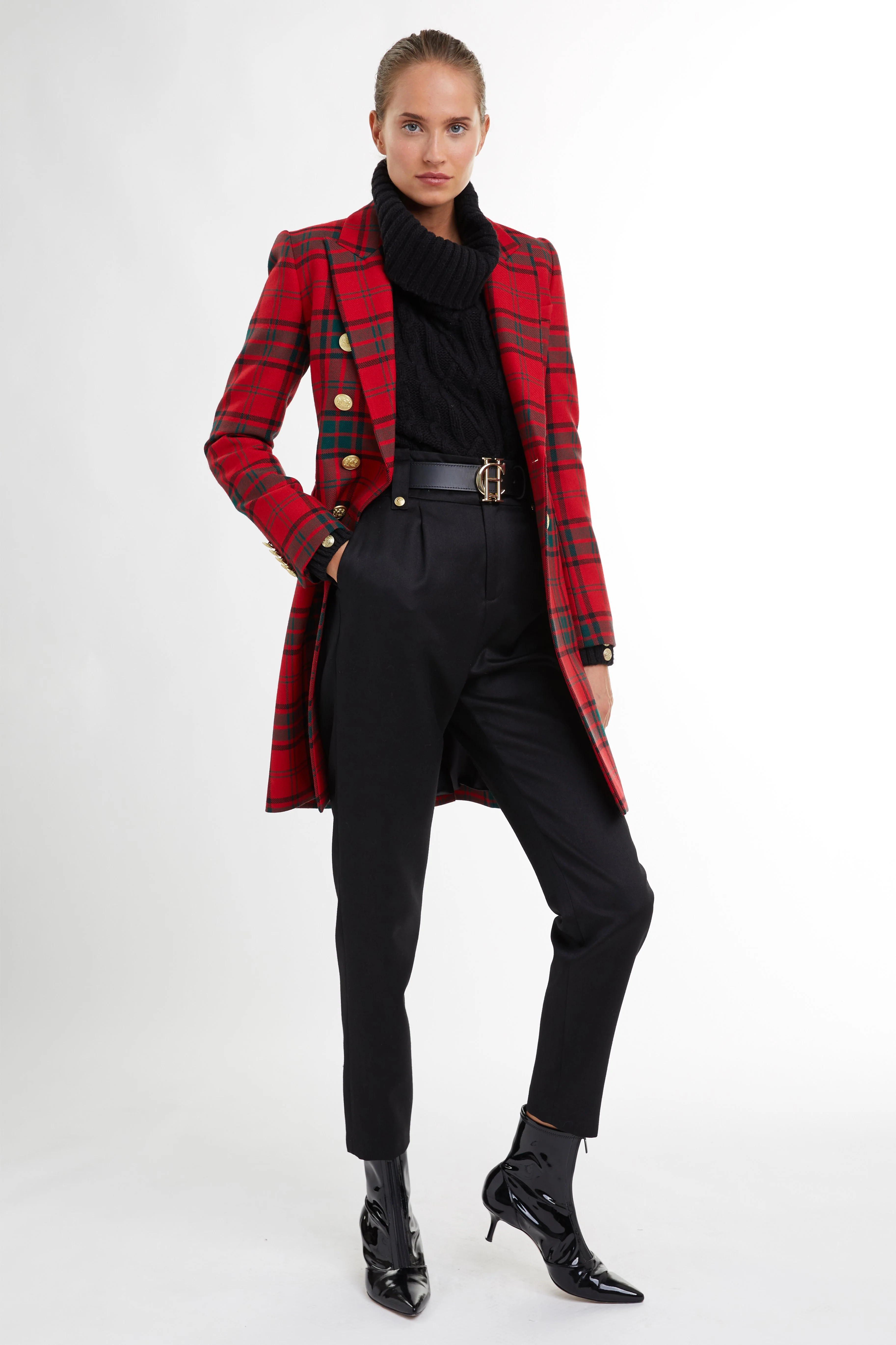 Knightsbridge Coat (Red Tartan) - Image 3