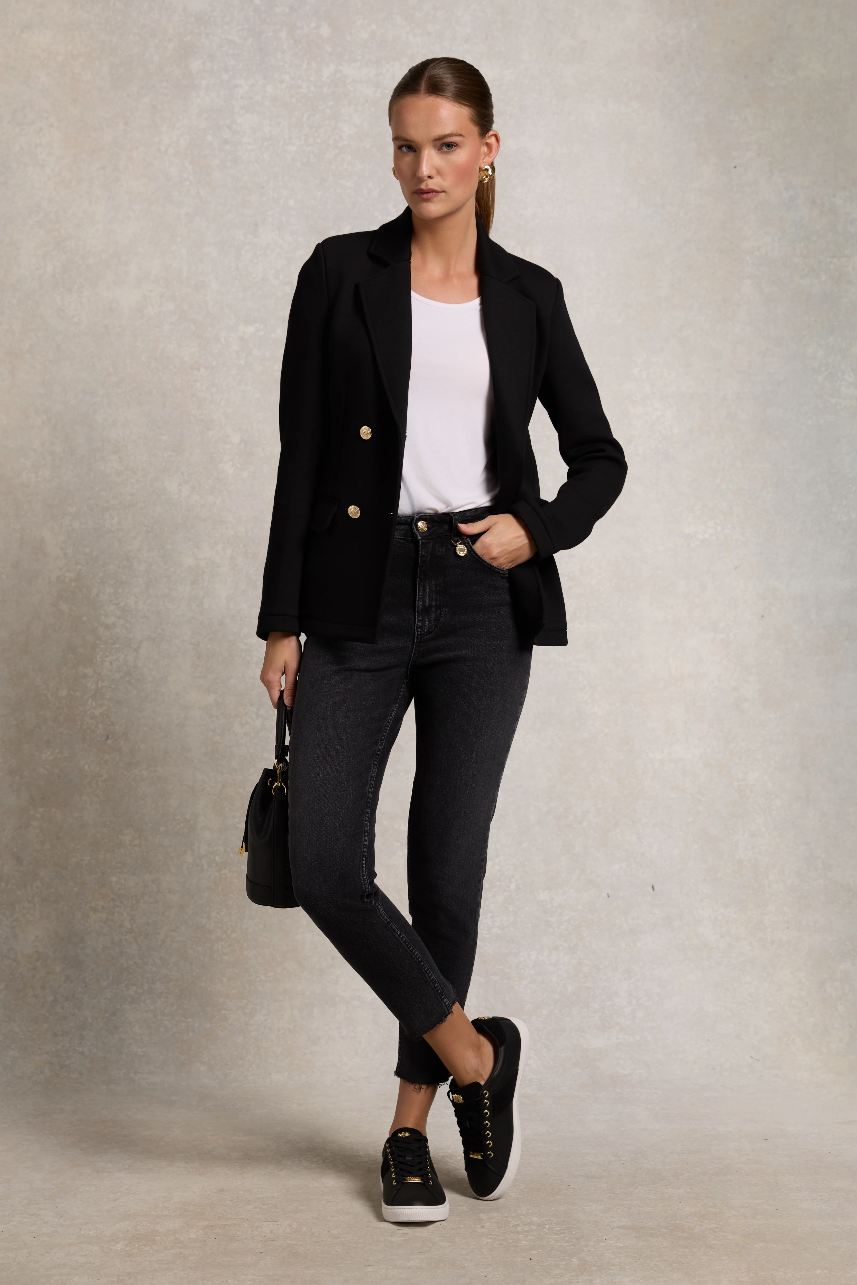 Knightsbridge Court Trainer (Black) - Image 6
