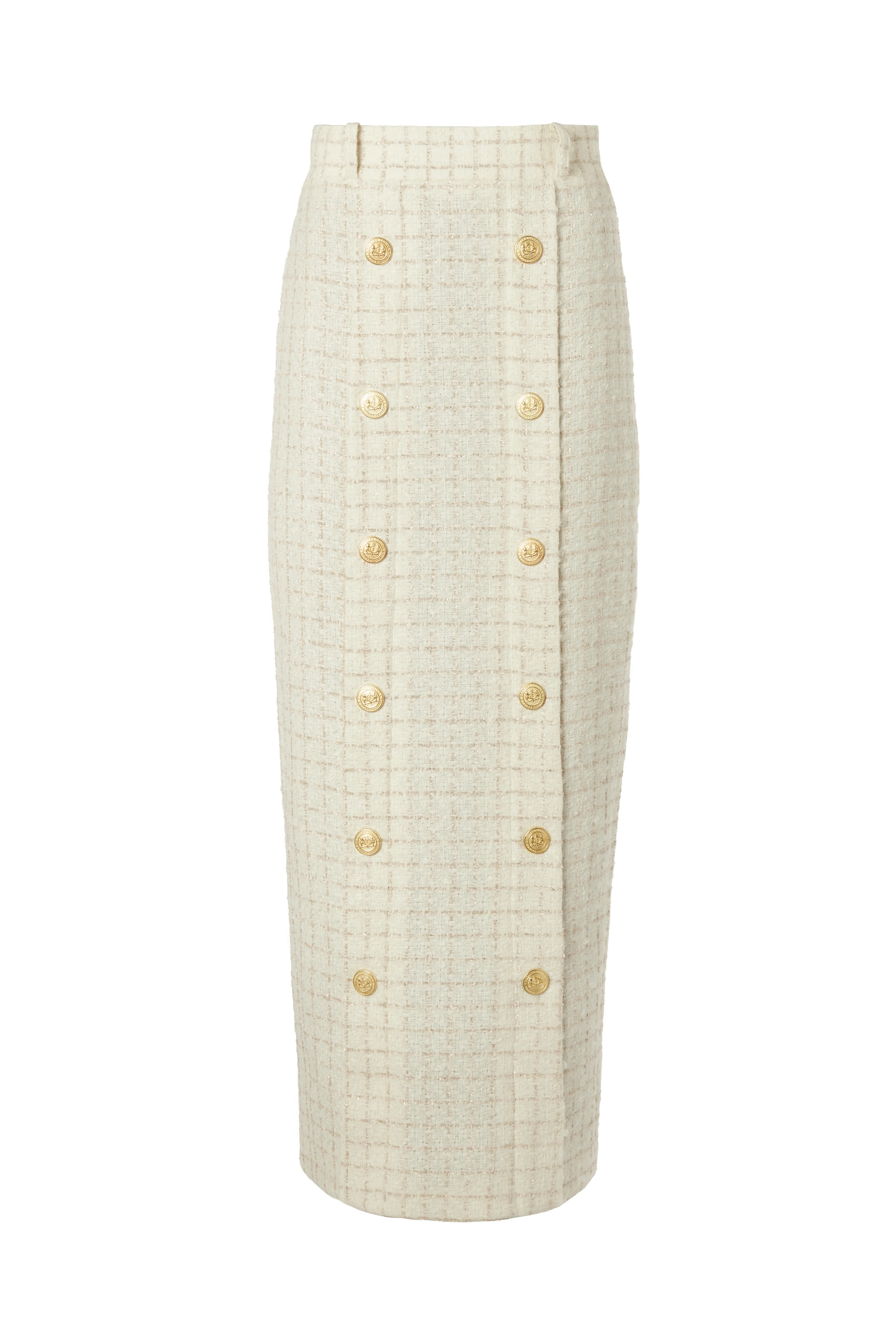 Knightsbridge Maxi Skirt (Ivory Sparkle Tweed) - Image 4