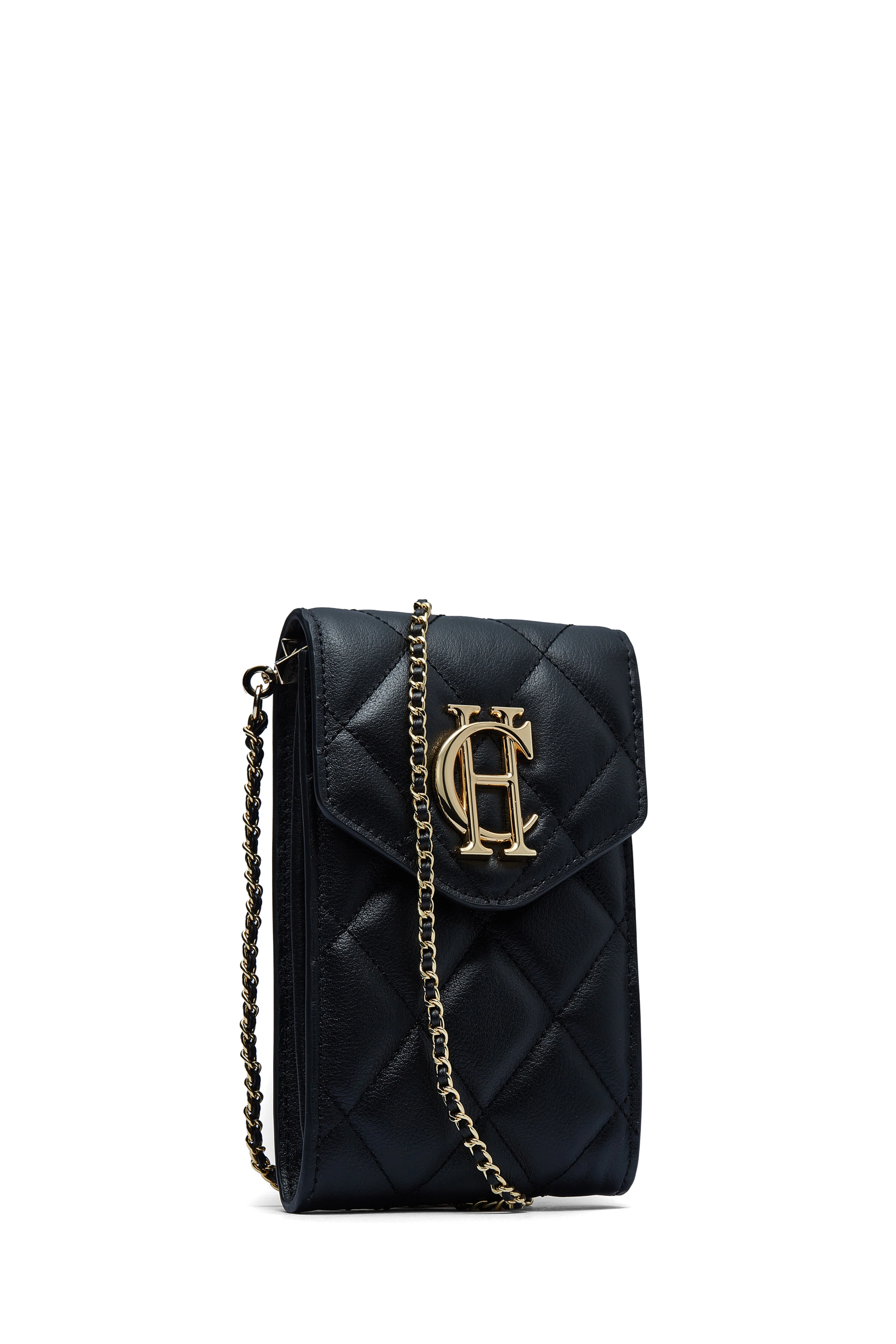 Knightsbridge Phone Pouch (Black Quilted) - Image 8