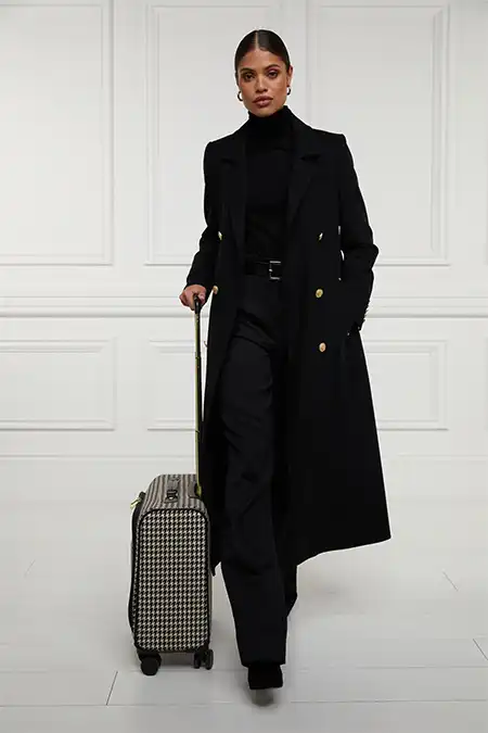 Knightsbridge Small Suitcase (Ecru Houndstooth) - Image 5