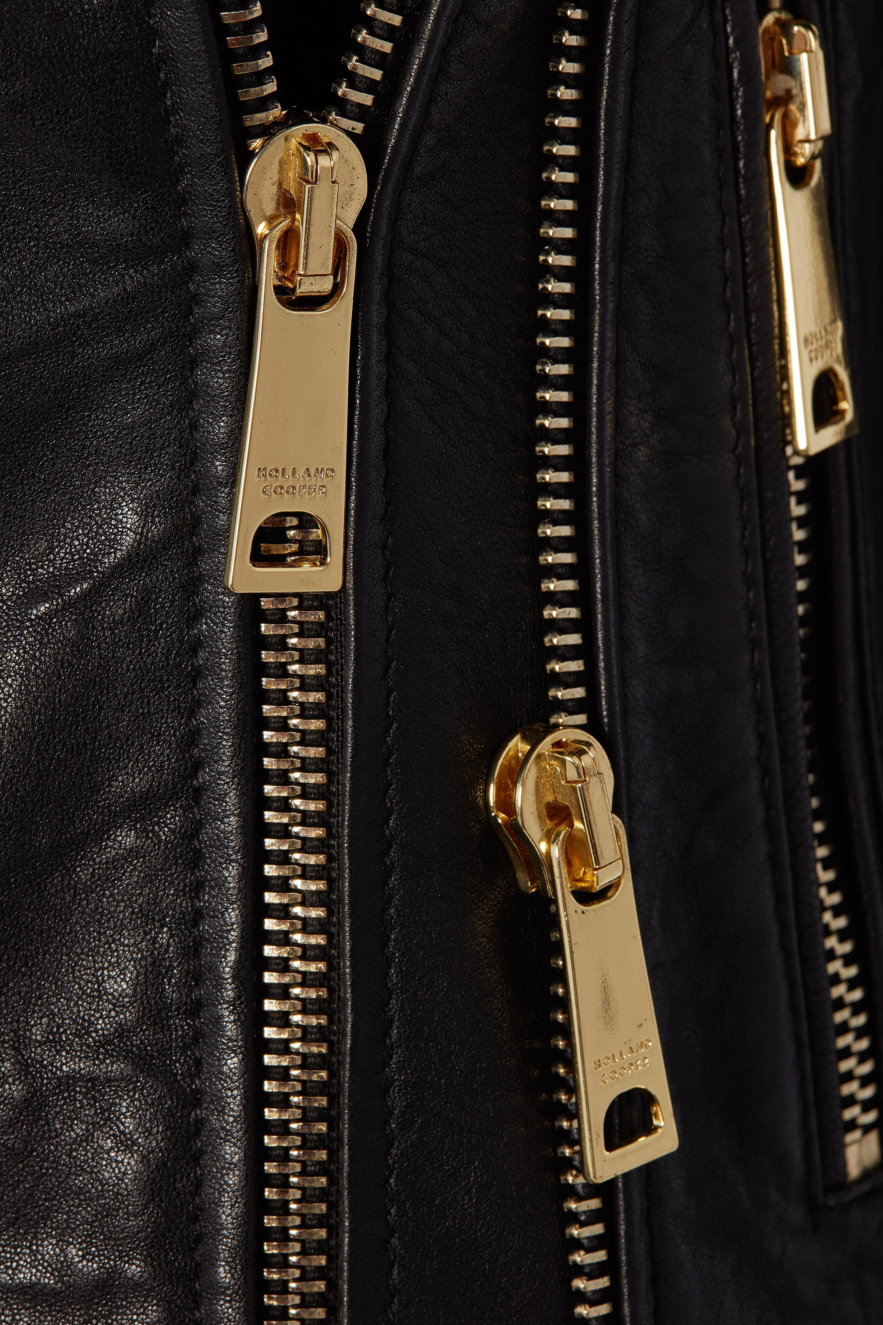 Leather Biker Jacket (Black) - Image 13