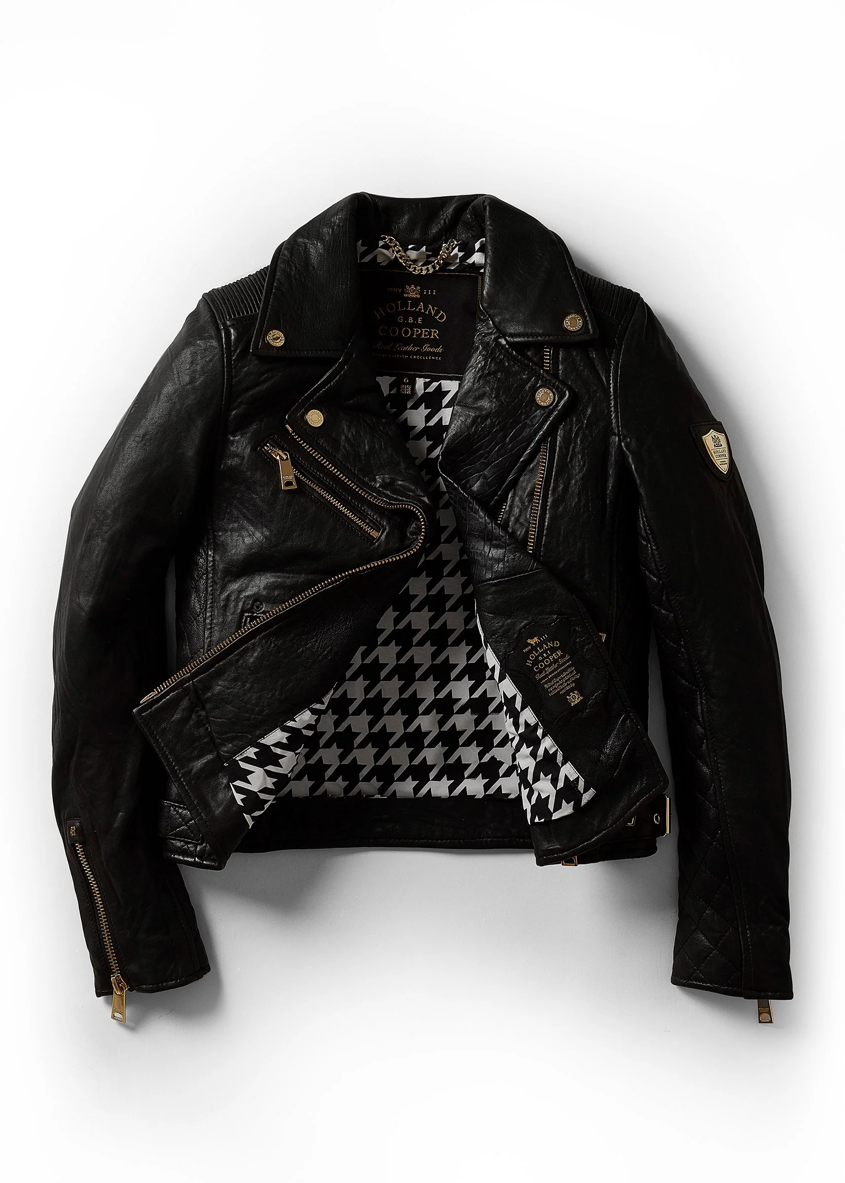 Leather Biker Jacket (Black) - Image 5