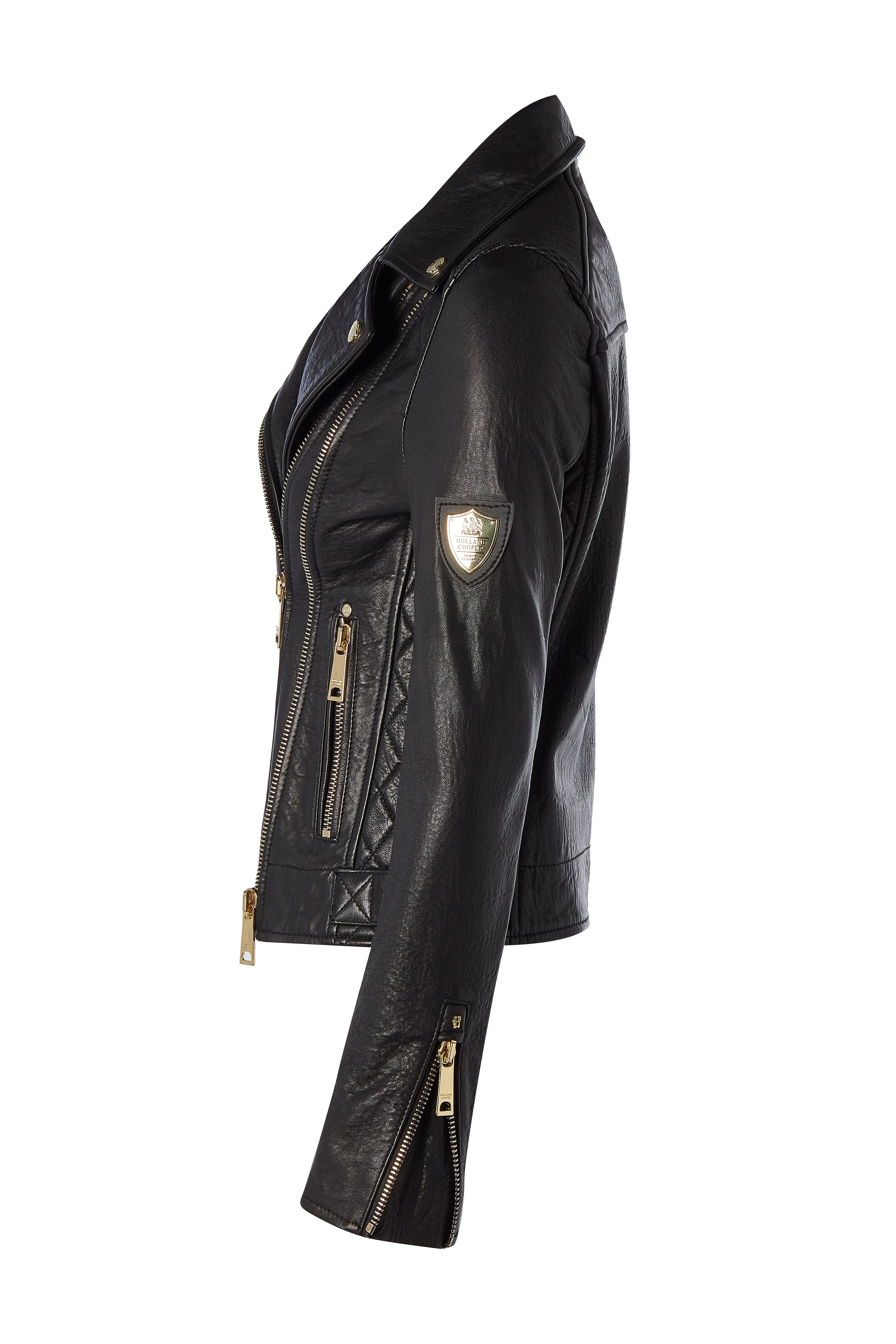 Leather Biker Jacket (Black) - Image 9