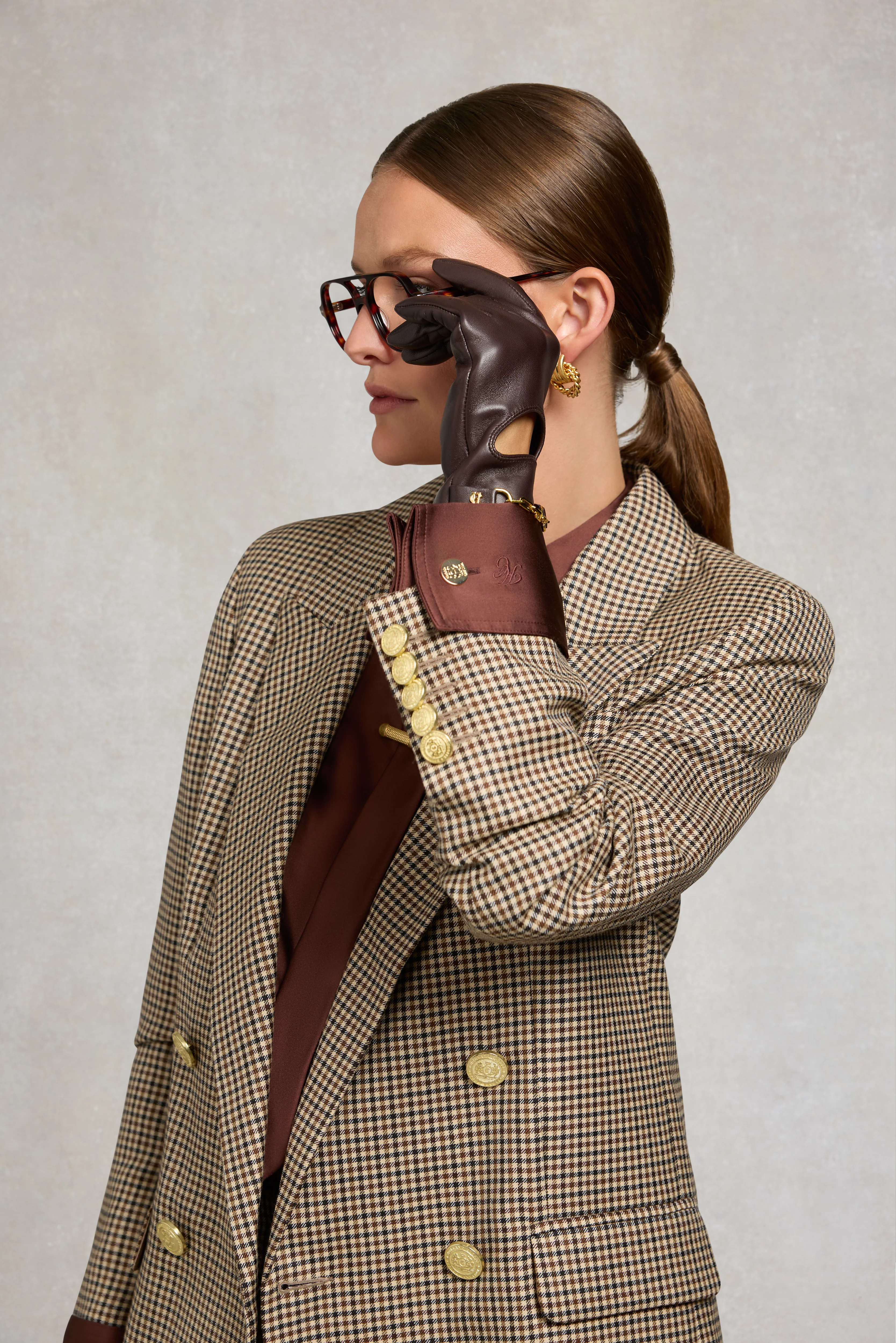 Leather Driving Gloves (Chocolate) - Image 2