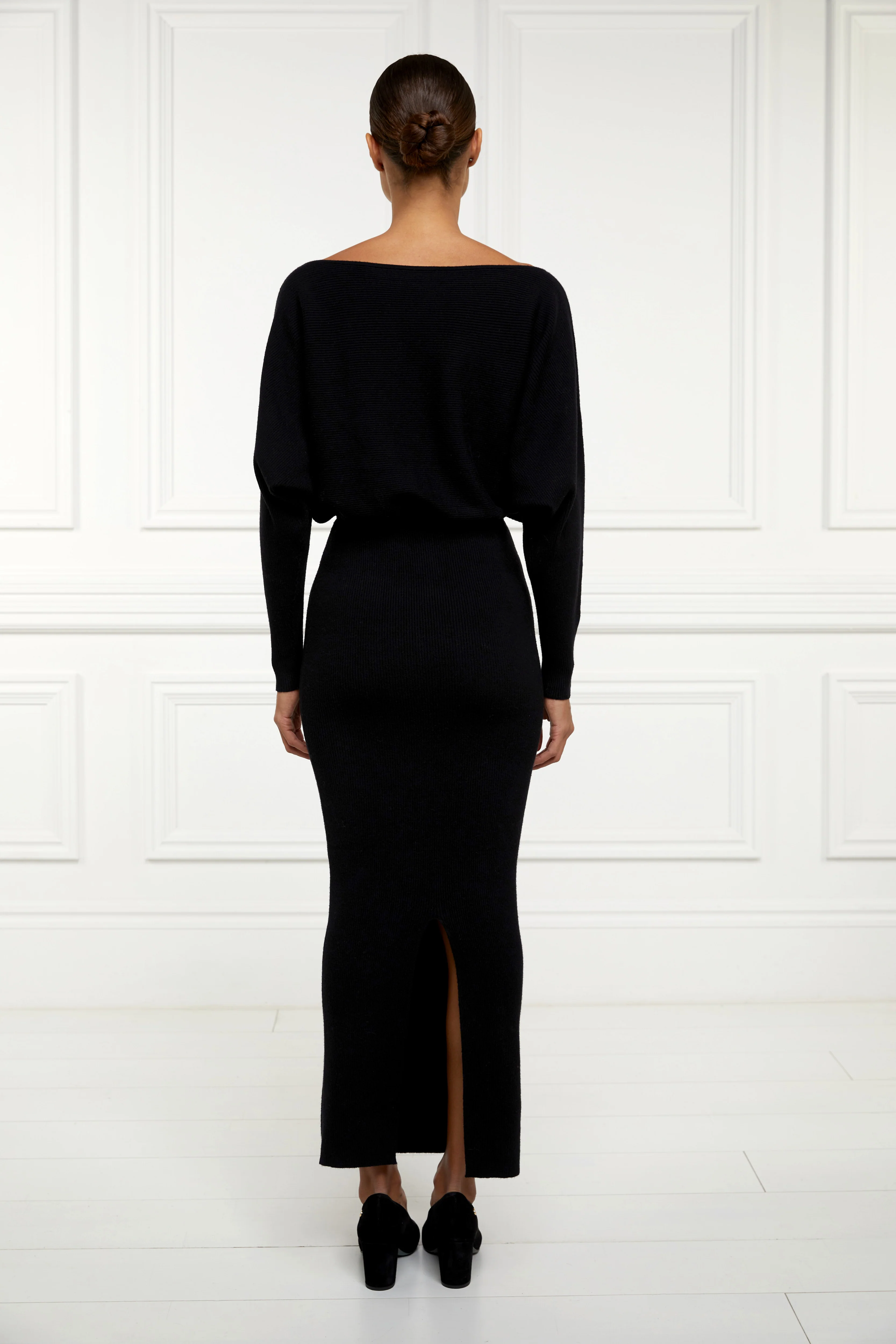 Leyla Knitted Dress (Black) - Image 2