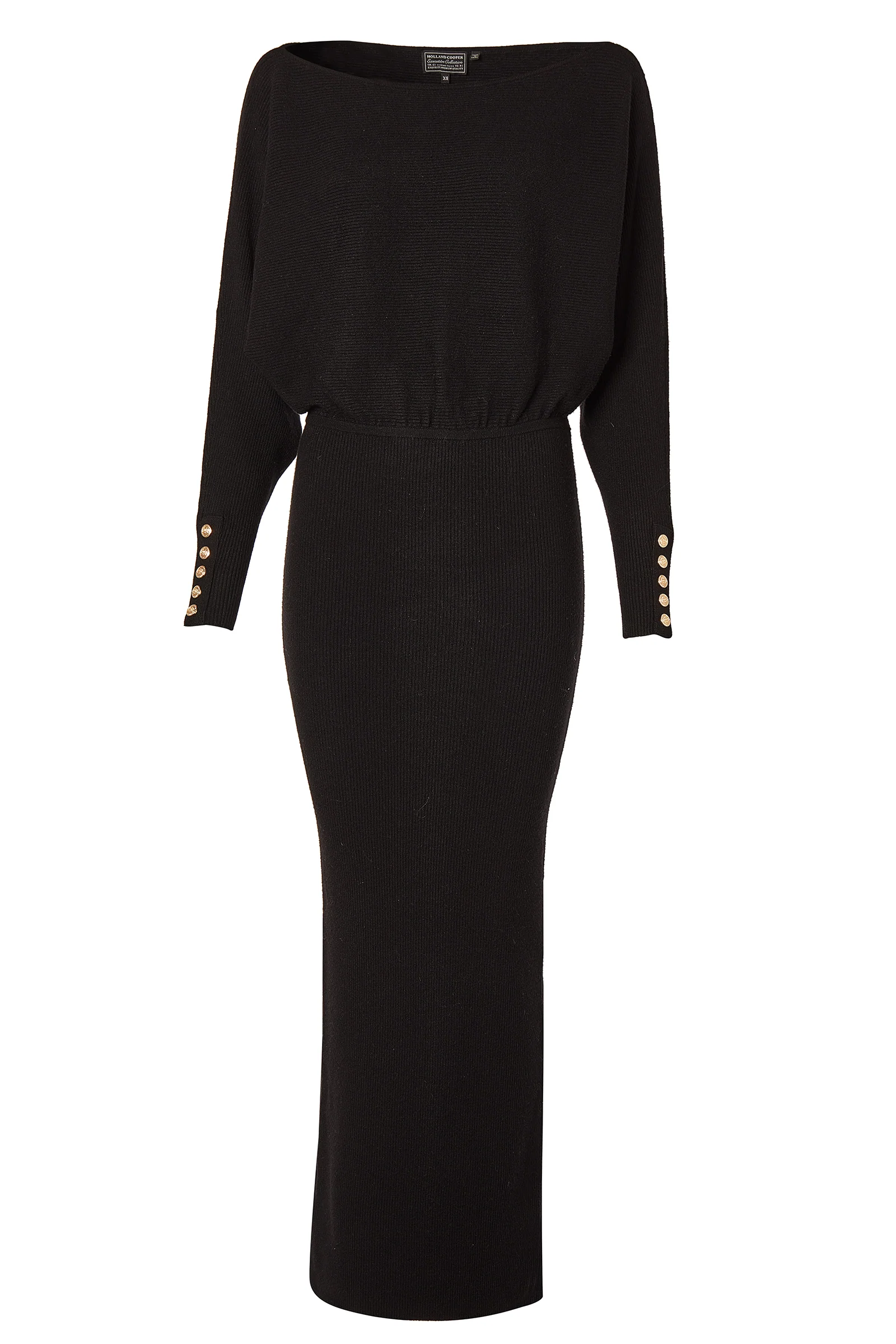 Leyla Knitted Dress (Black) - Image 4