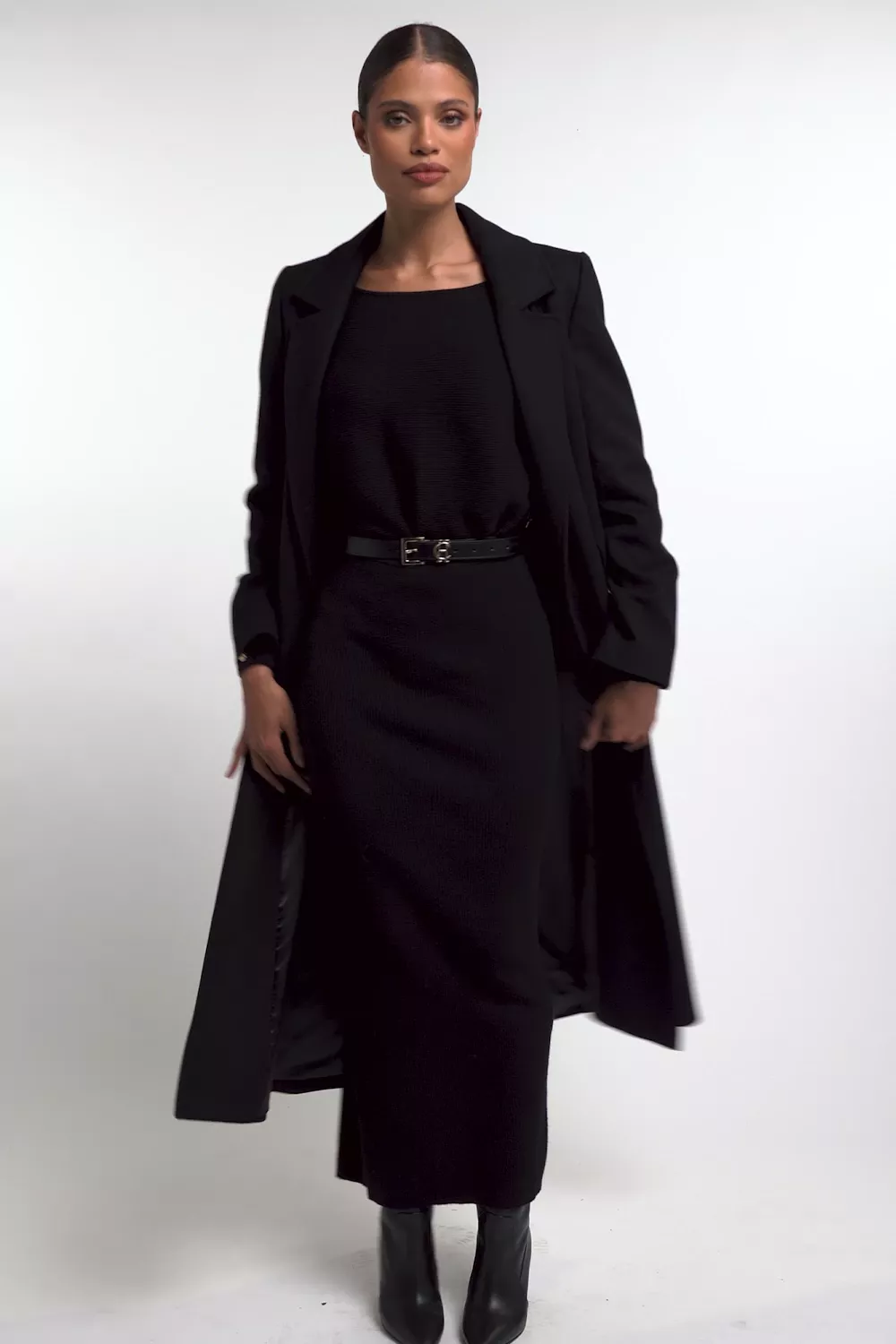 Leyla Knitted Dress (Black) - Image 5