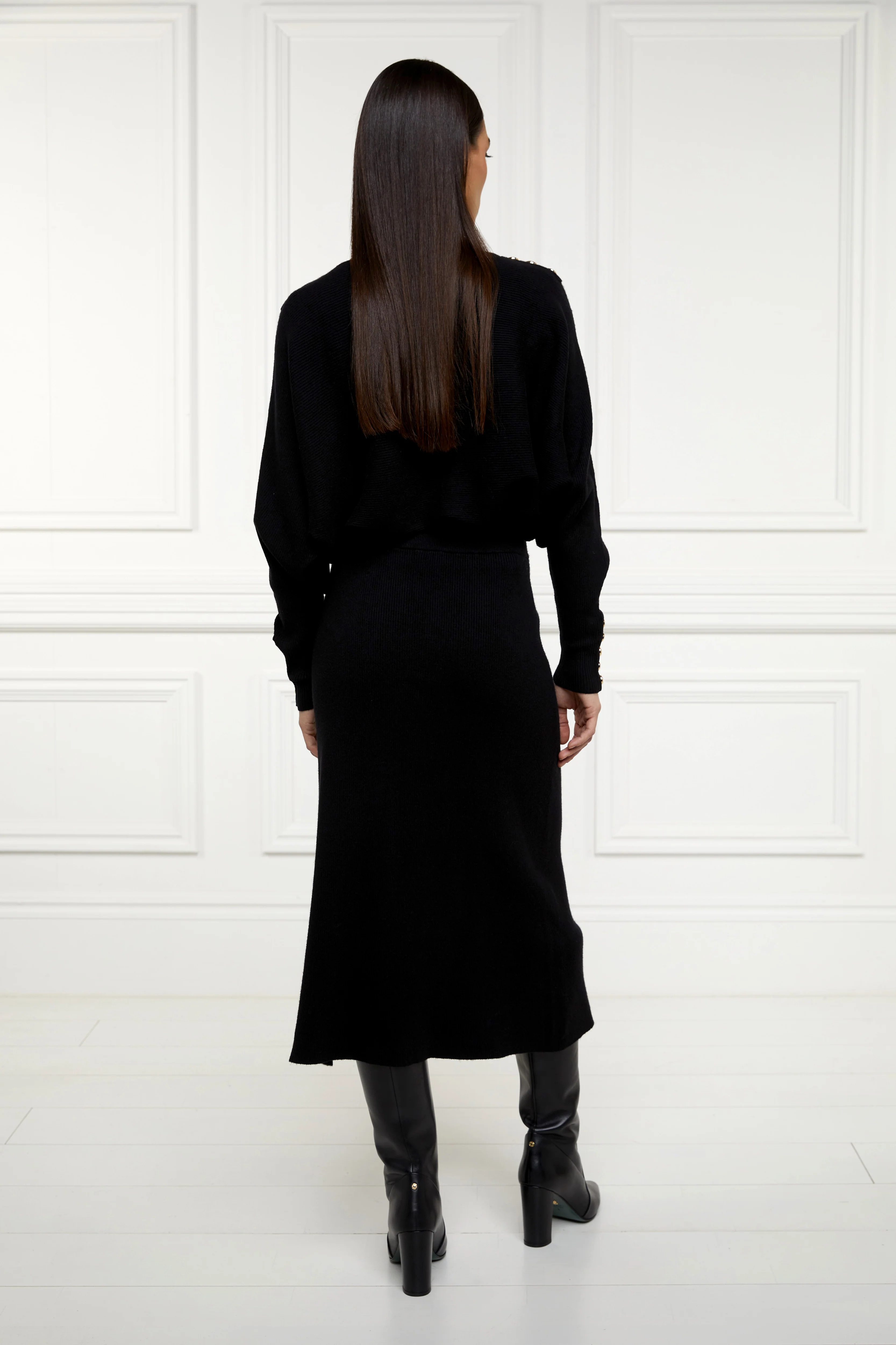 Leyla Knitted Skirt (Black) - Image 2