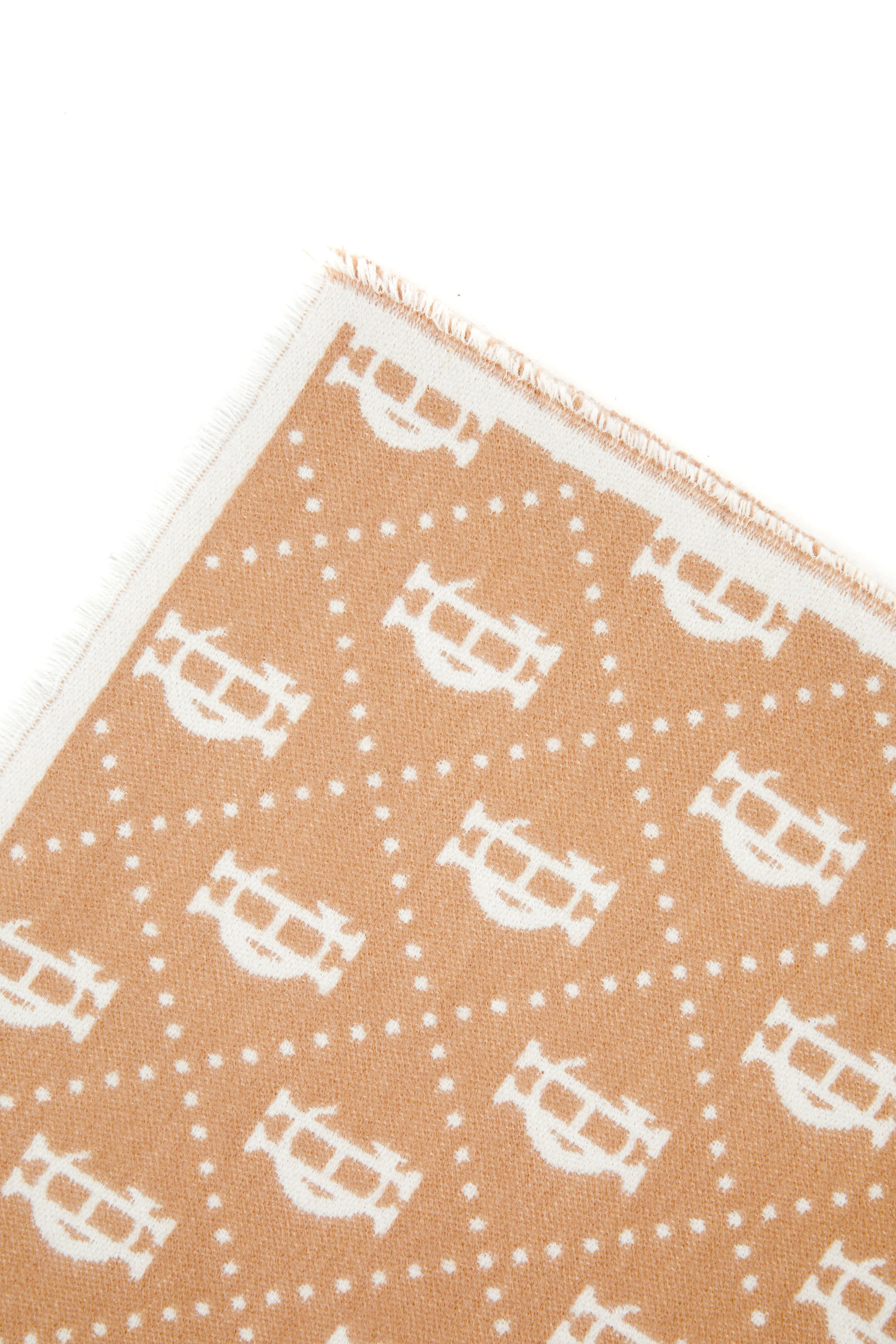 Lightweight Monogram Scarf (Camel Cream) - Image 3