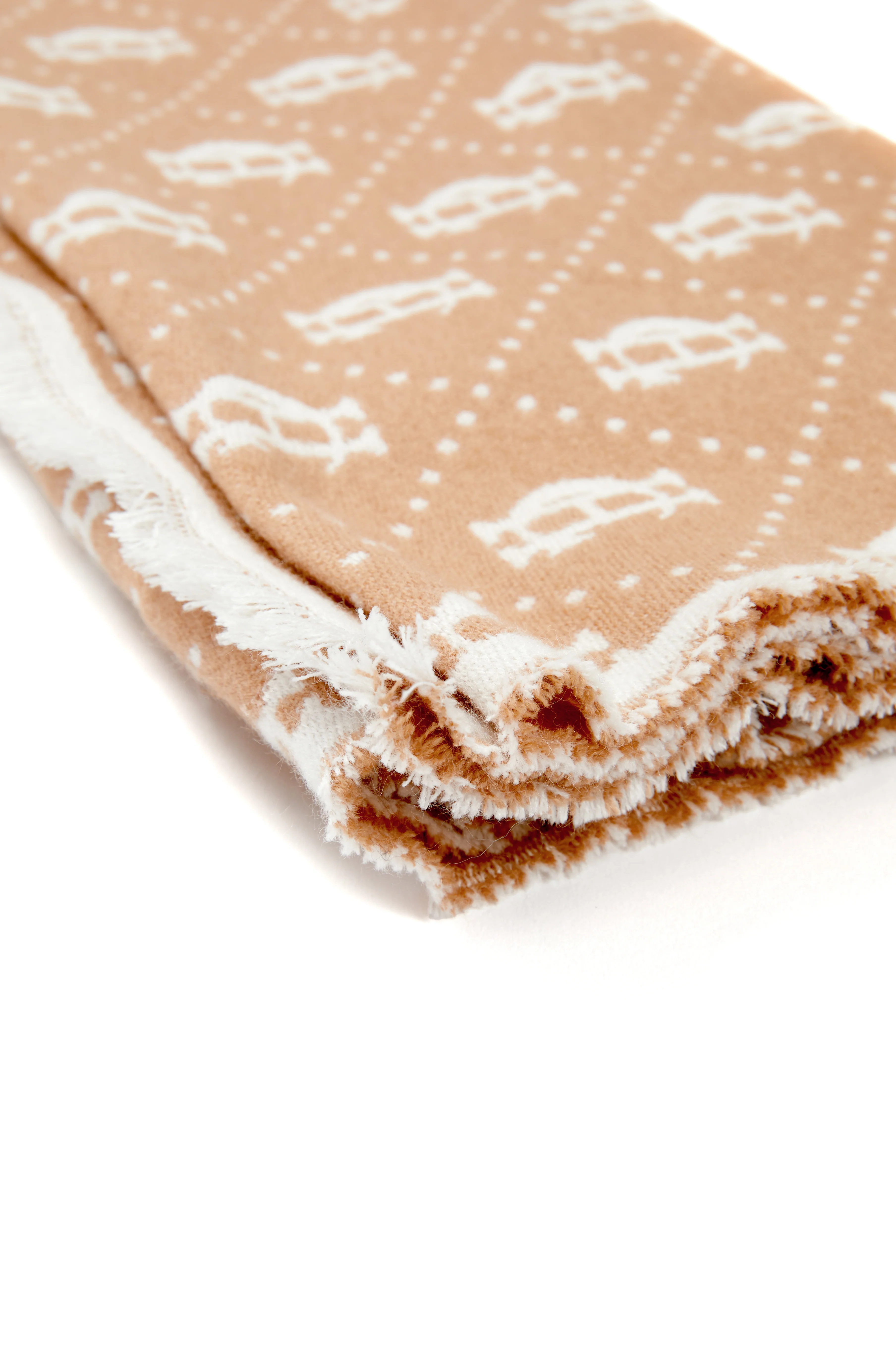Lightweight Monogram Scarf (Camel Cream) - Image 5