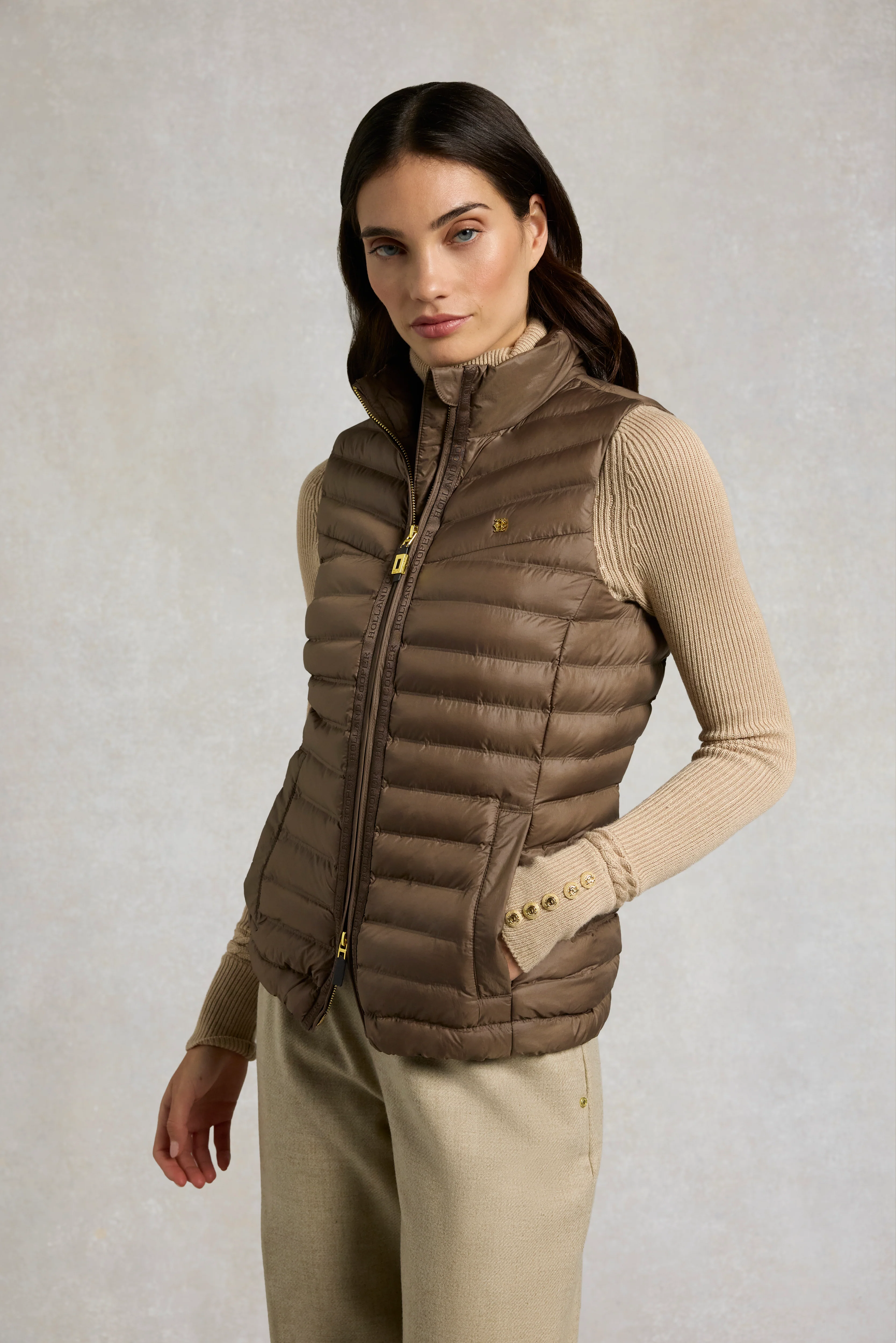 Lightweight Puffer Gilet (Chestnut) - Image 2
