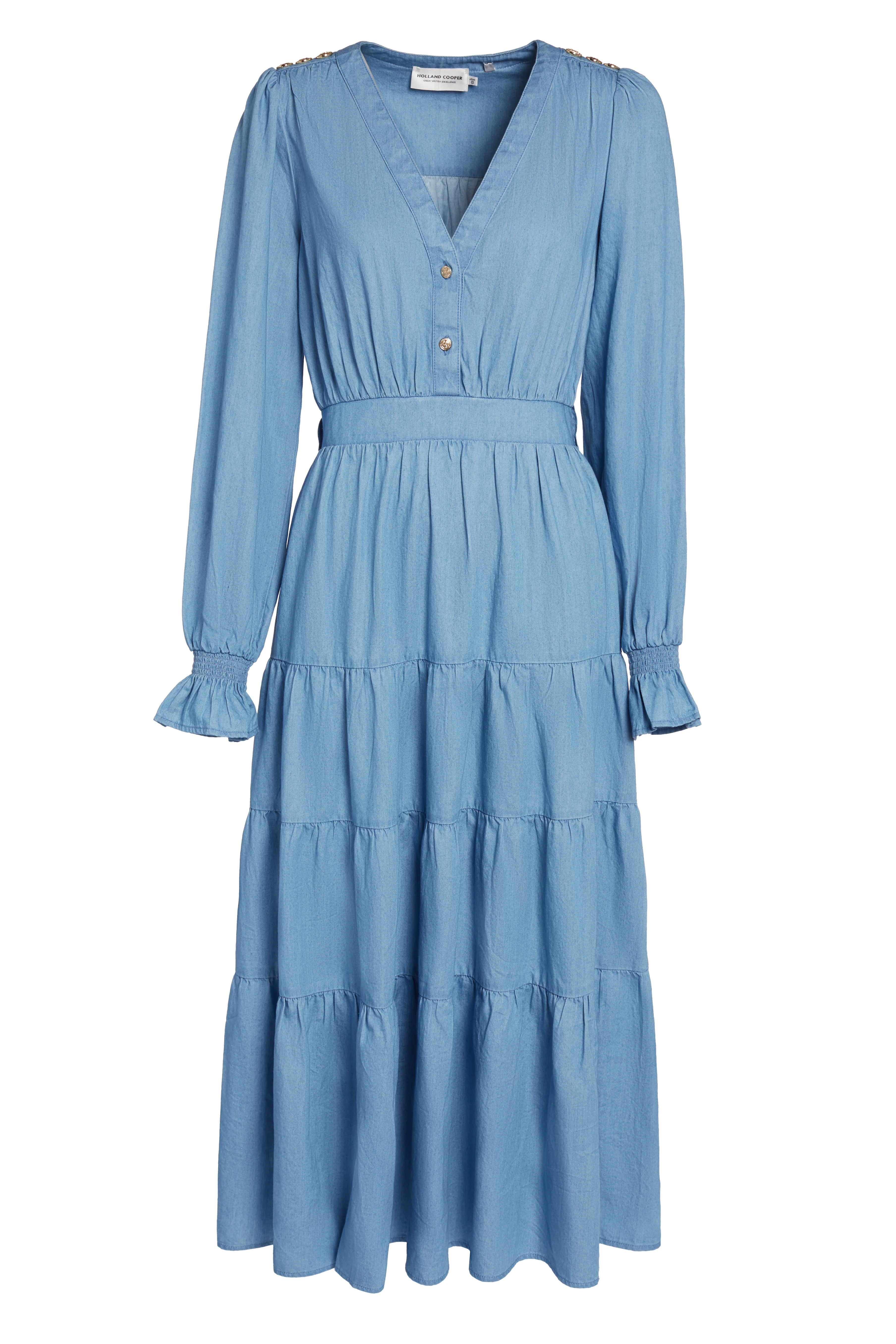 Lilibet Maxi Dress (Washed Indigo) - Image 4