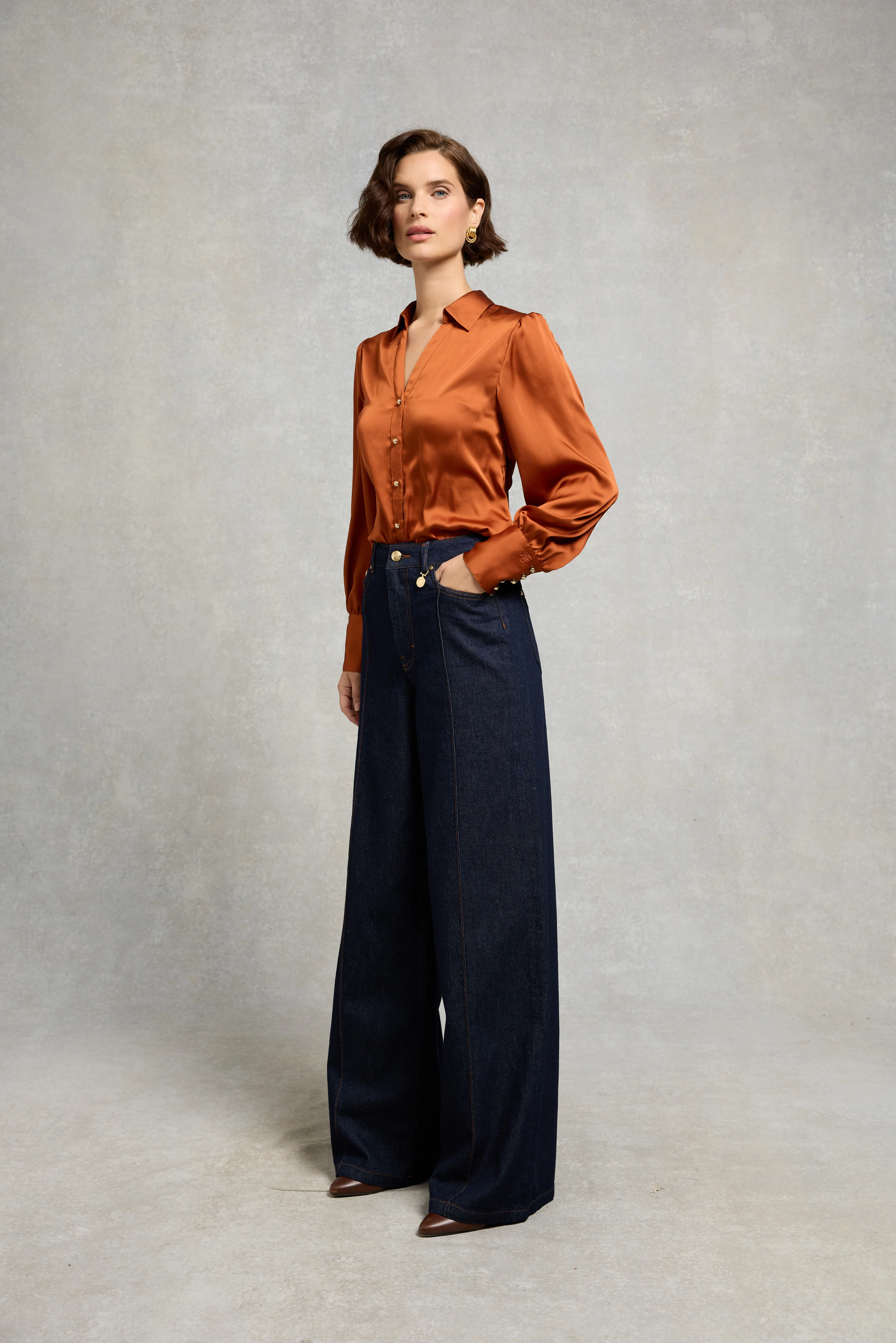 Lily Wide Leg Jean (Clean Indigo) - Image 3