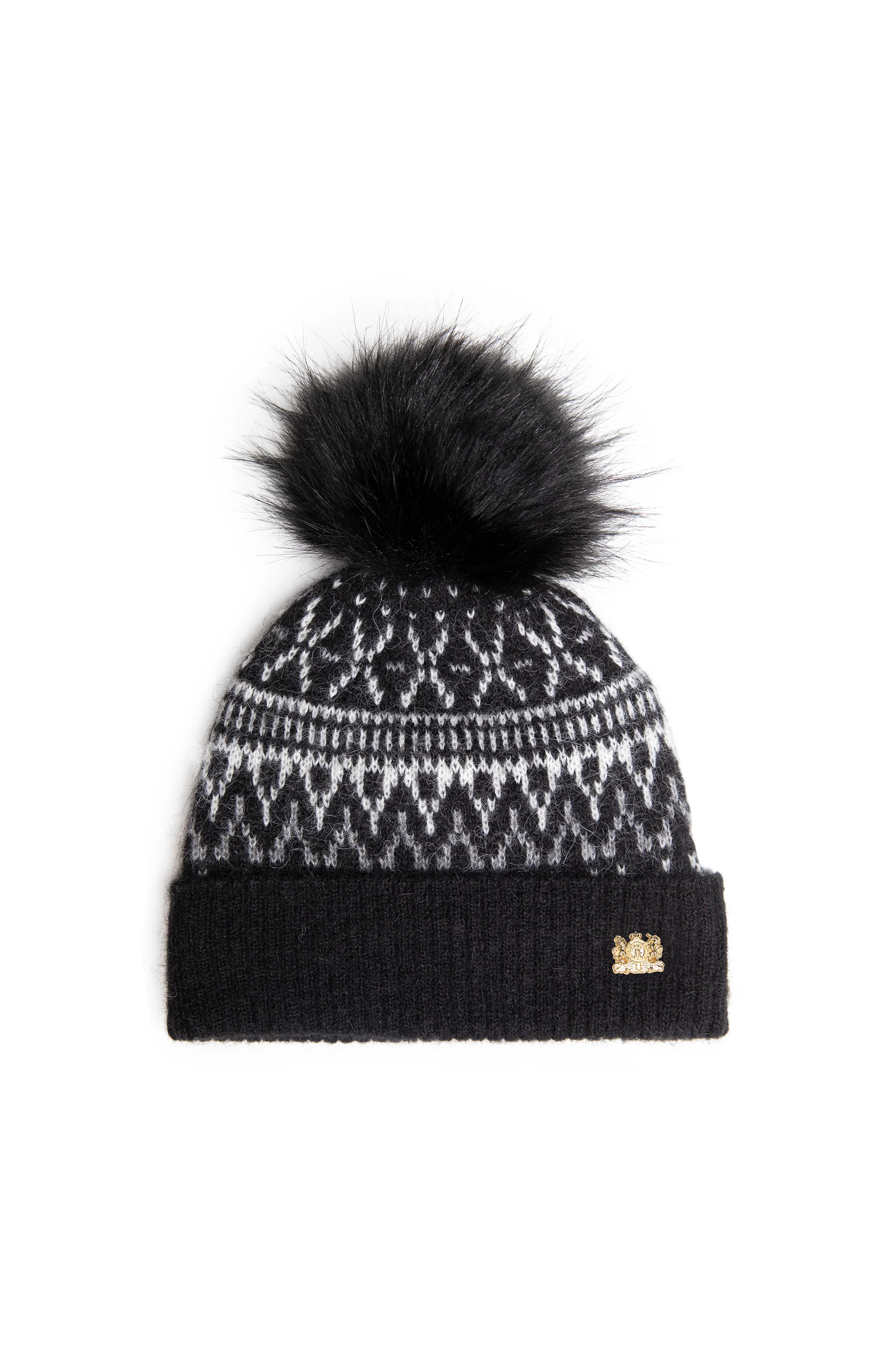 Little Fairisle Bobble Hat (Black)