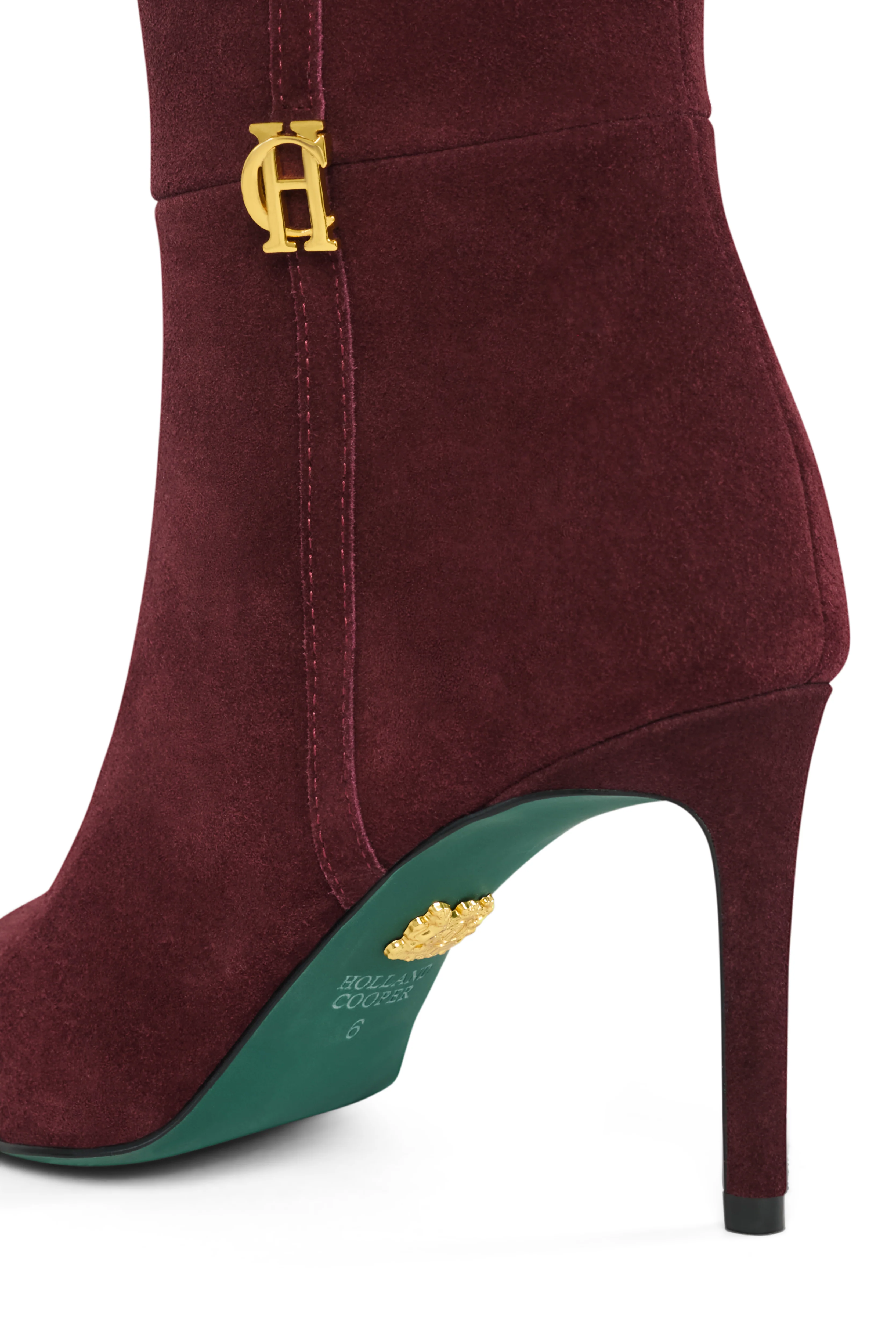 London Heel Boot (Oxblood Suede) - Image 7