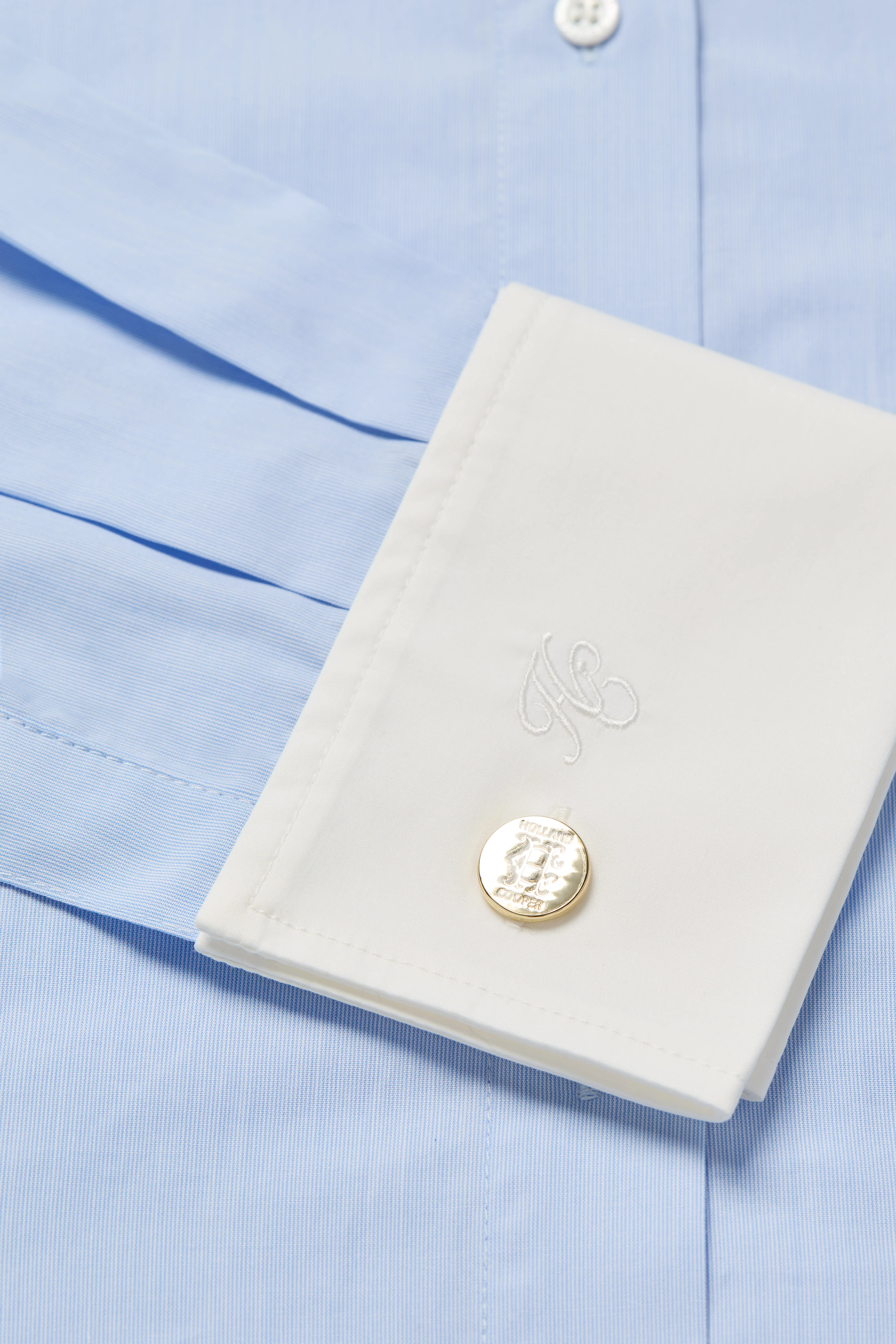 Louisa Shirt (Pale Blue Fine Stripe) - Image 8