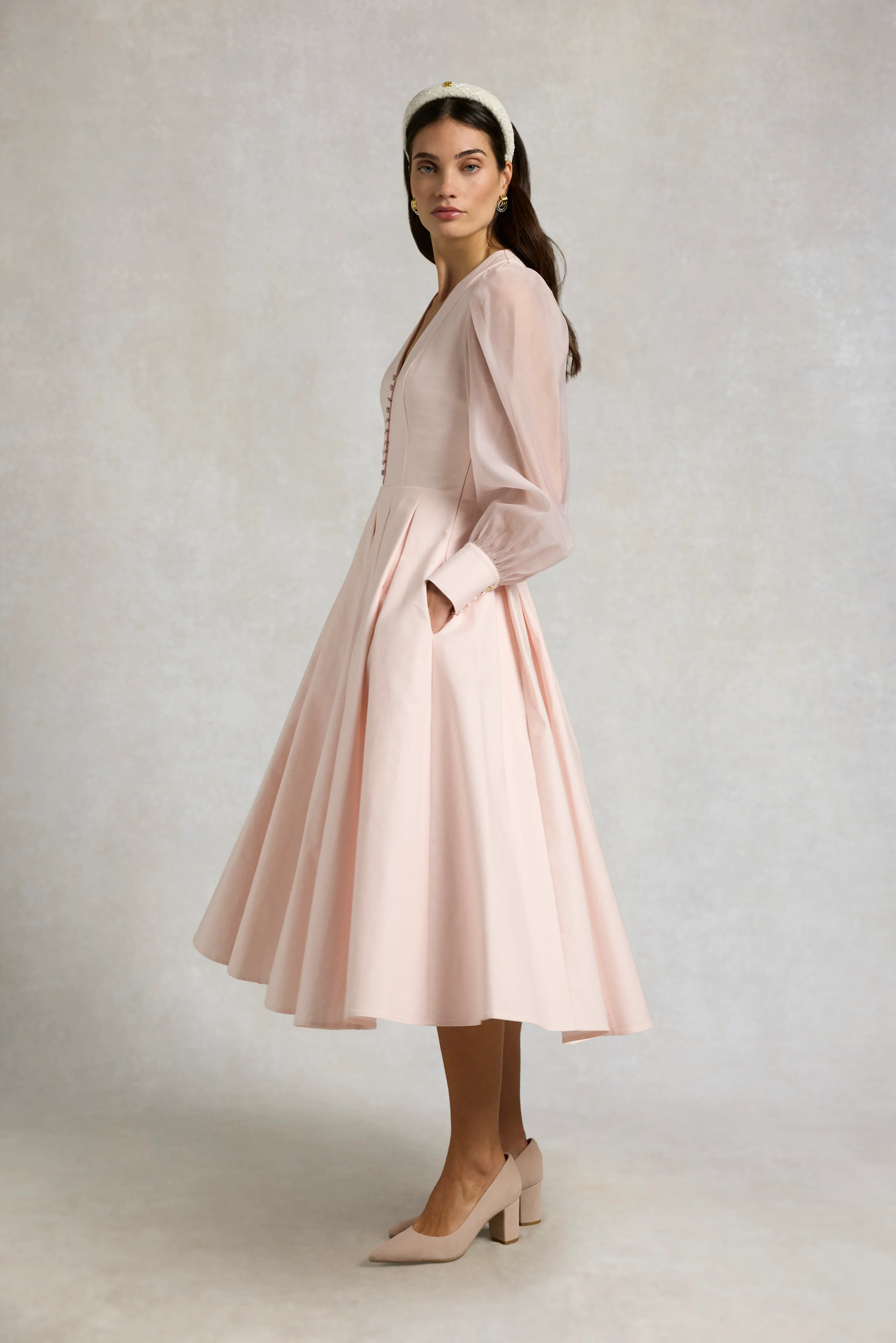 Lucie Dress (Blush Polka Dot) - Image 8