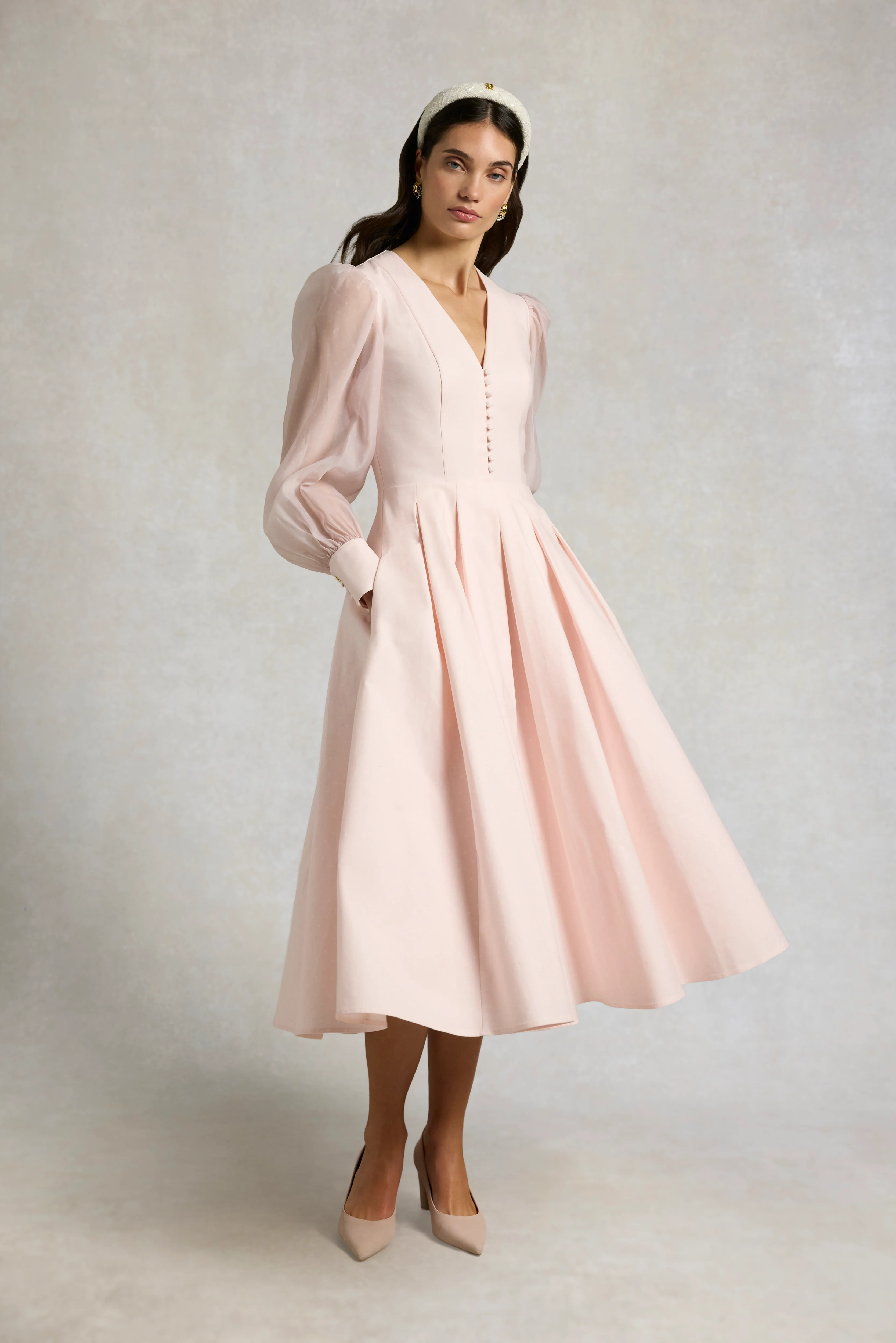 Lucie Dress (Blush Polka Dot) - Image 9