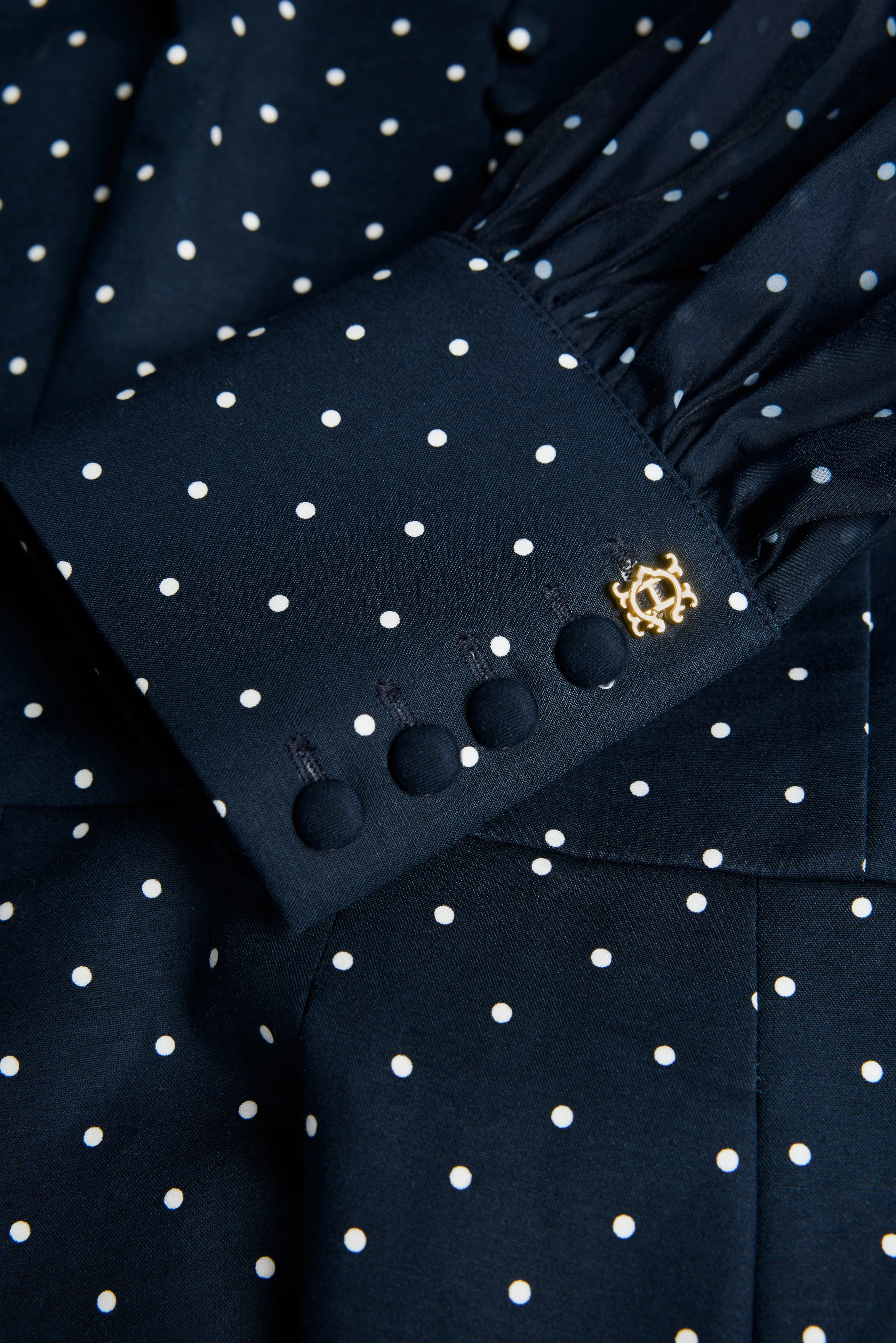 Lucie Dress (Deep Navy Polka Dot) - Image 12