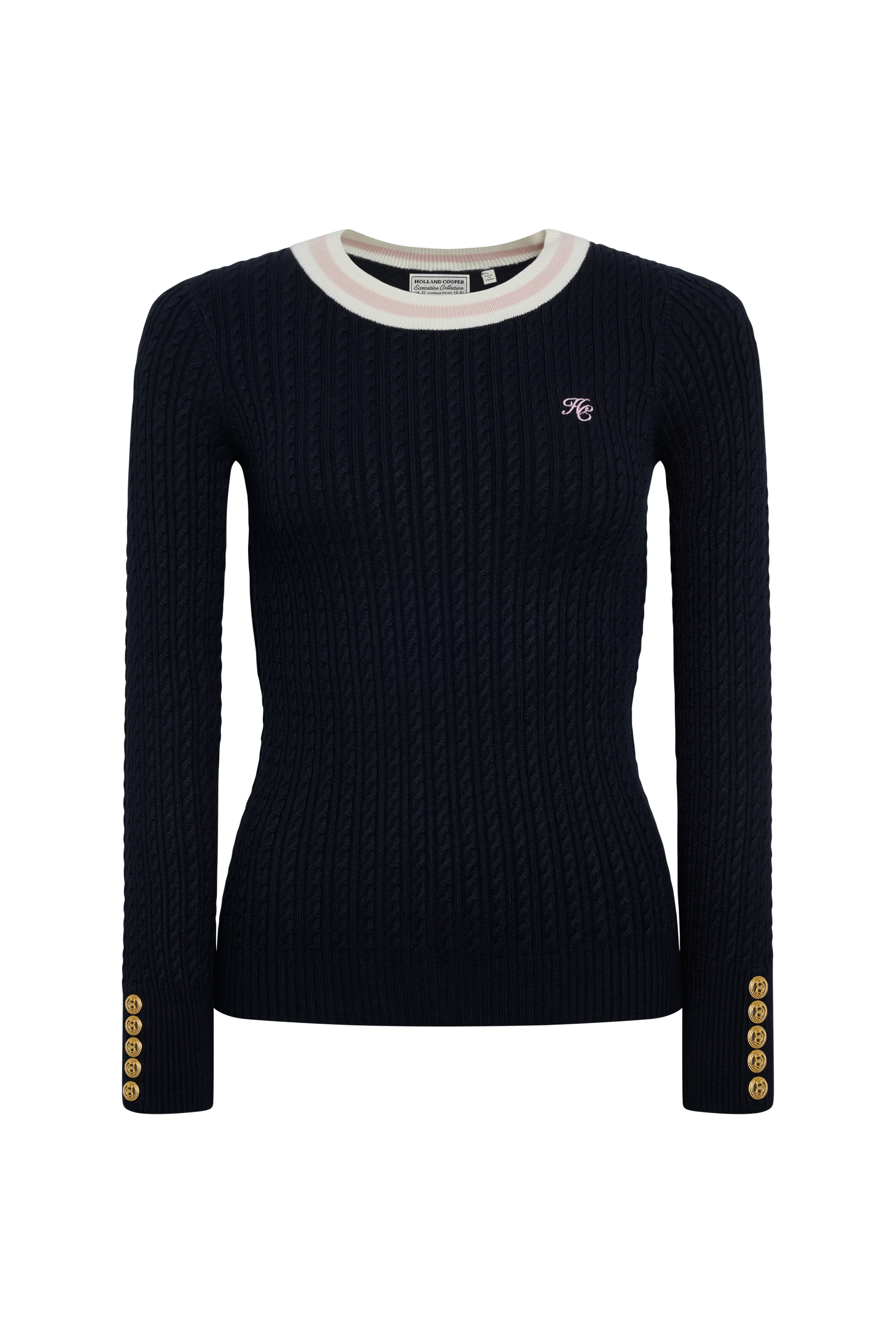 Lucy Crew Knit (Ink Navy Natural Pink) - Image 7