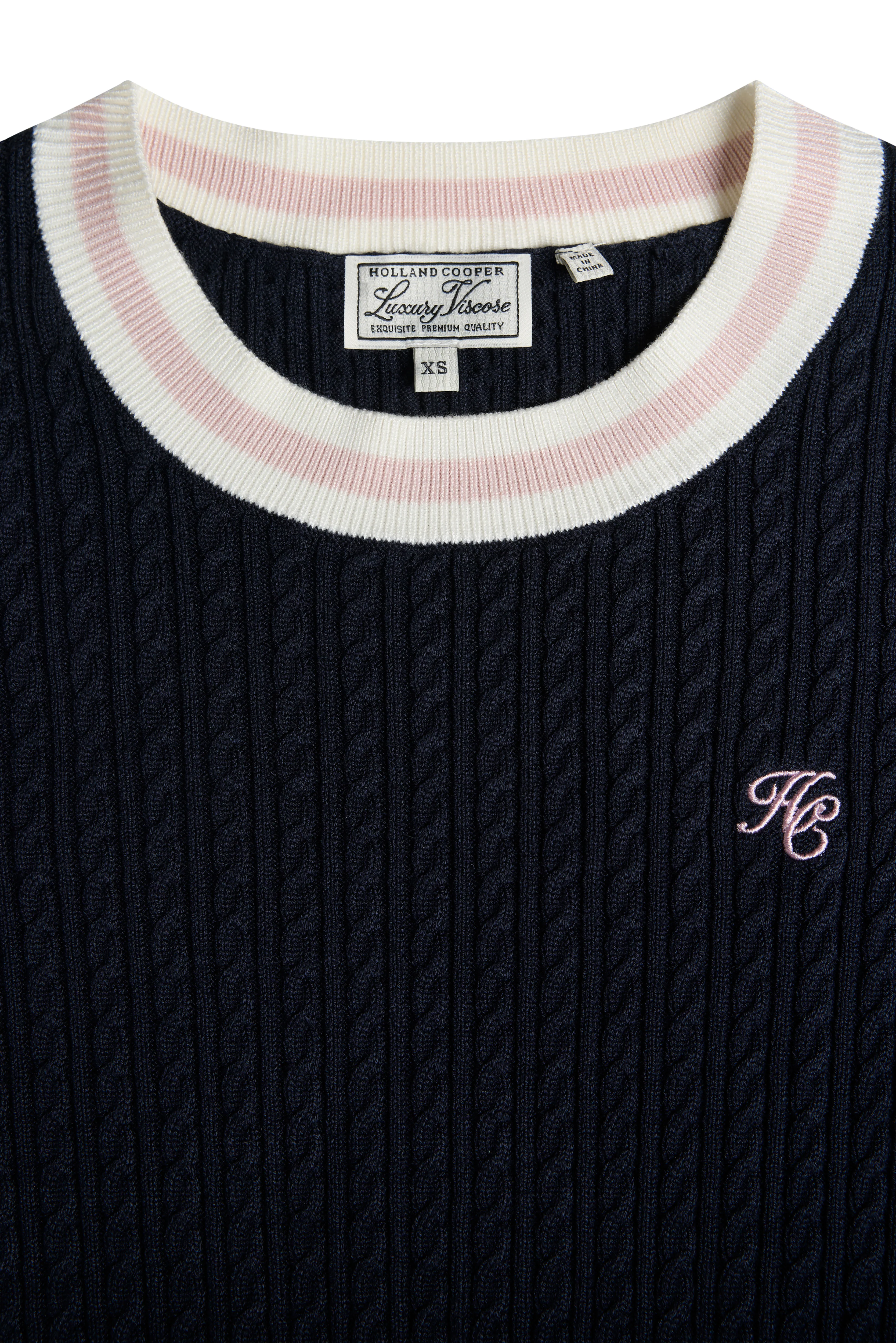 Lucy Crew Knit (Ink Navy Natural Pink) - Image 8
