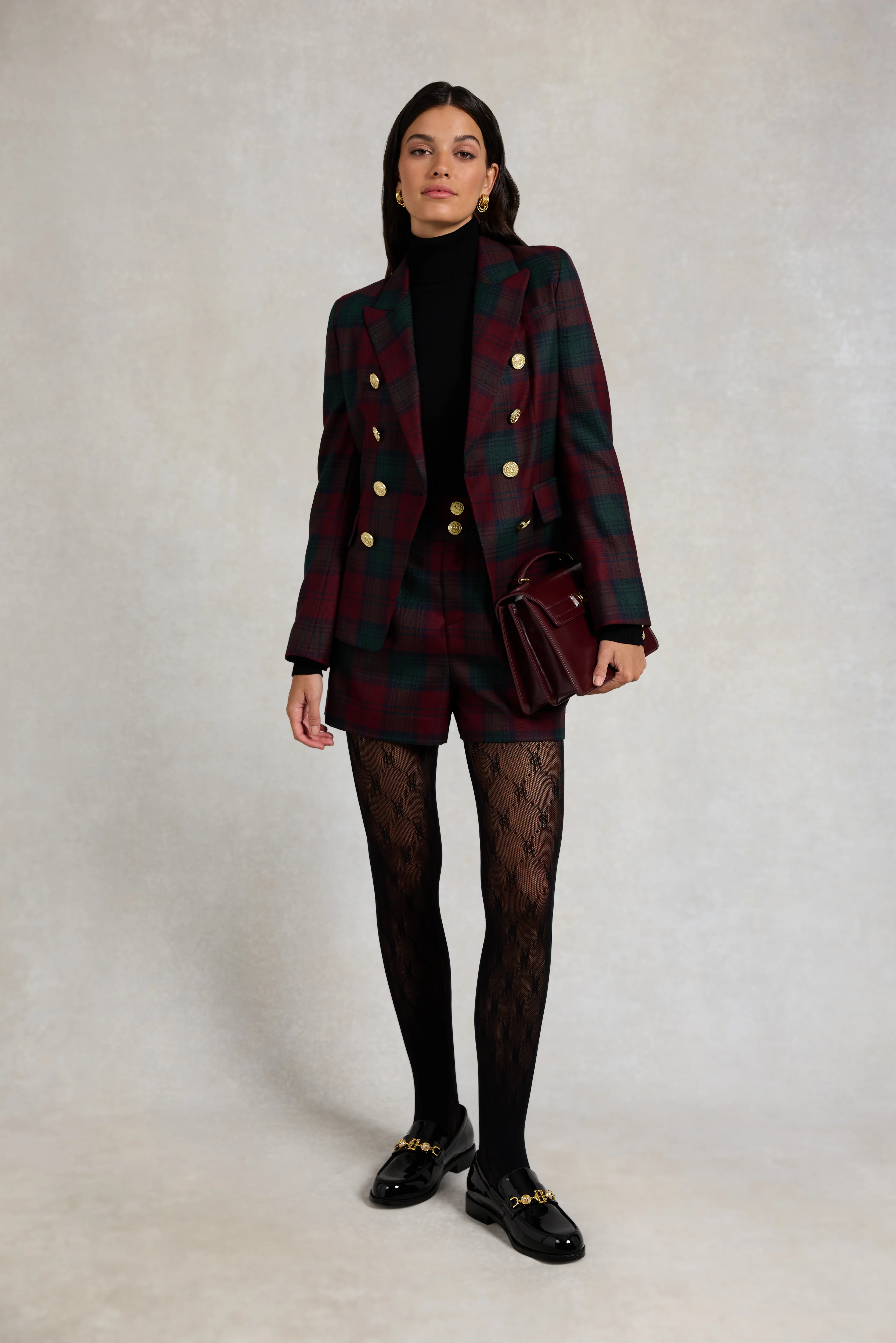 Luxe Tailored Short (Mulberry Tartan) - Image 3
