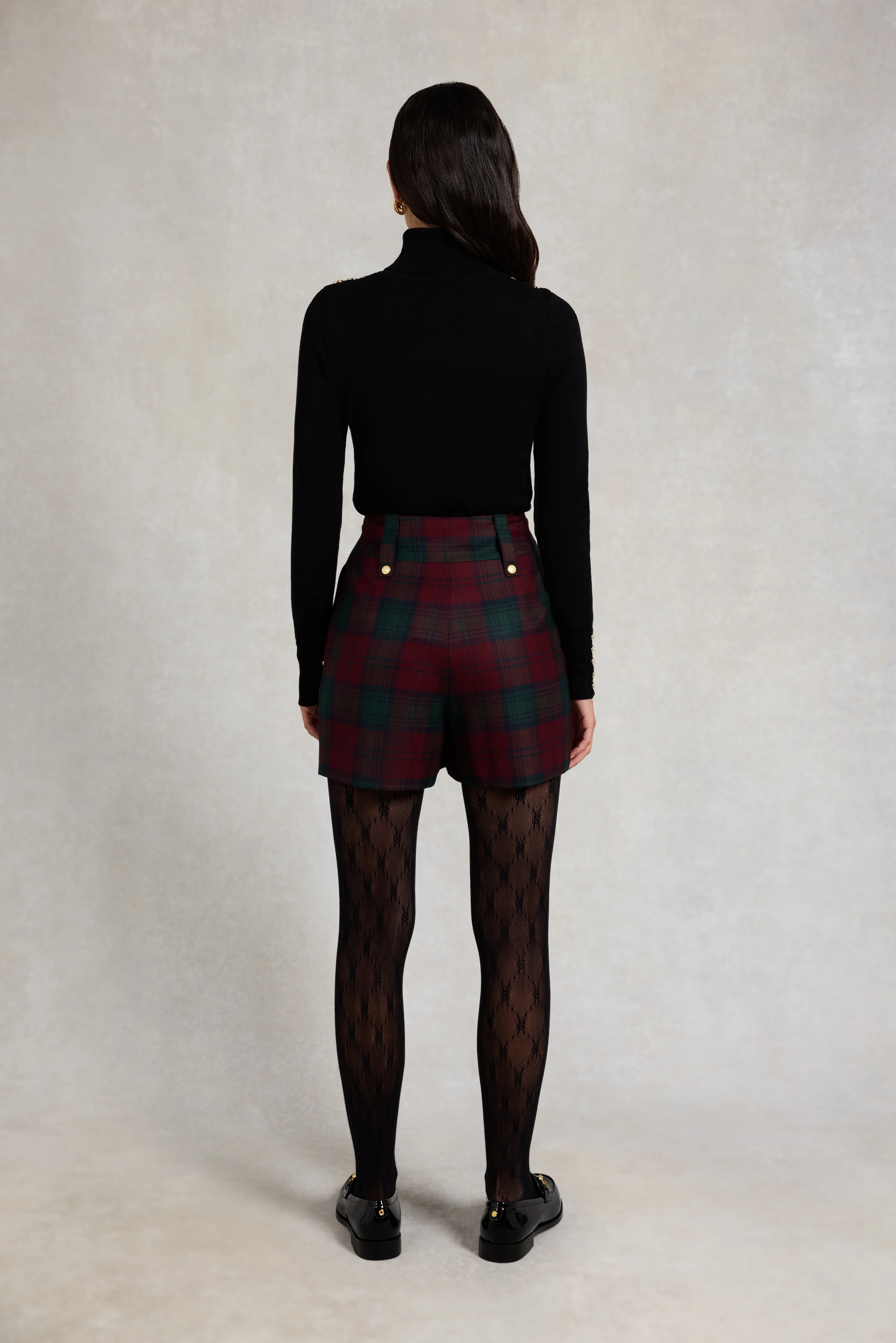 Luxe Tailored Short (Mulberry Tartan) - Image 5