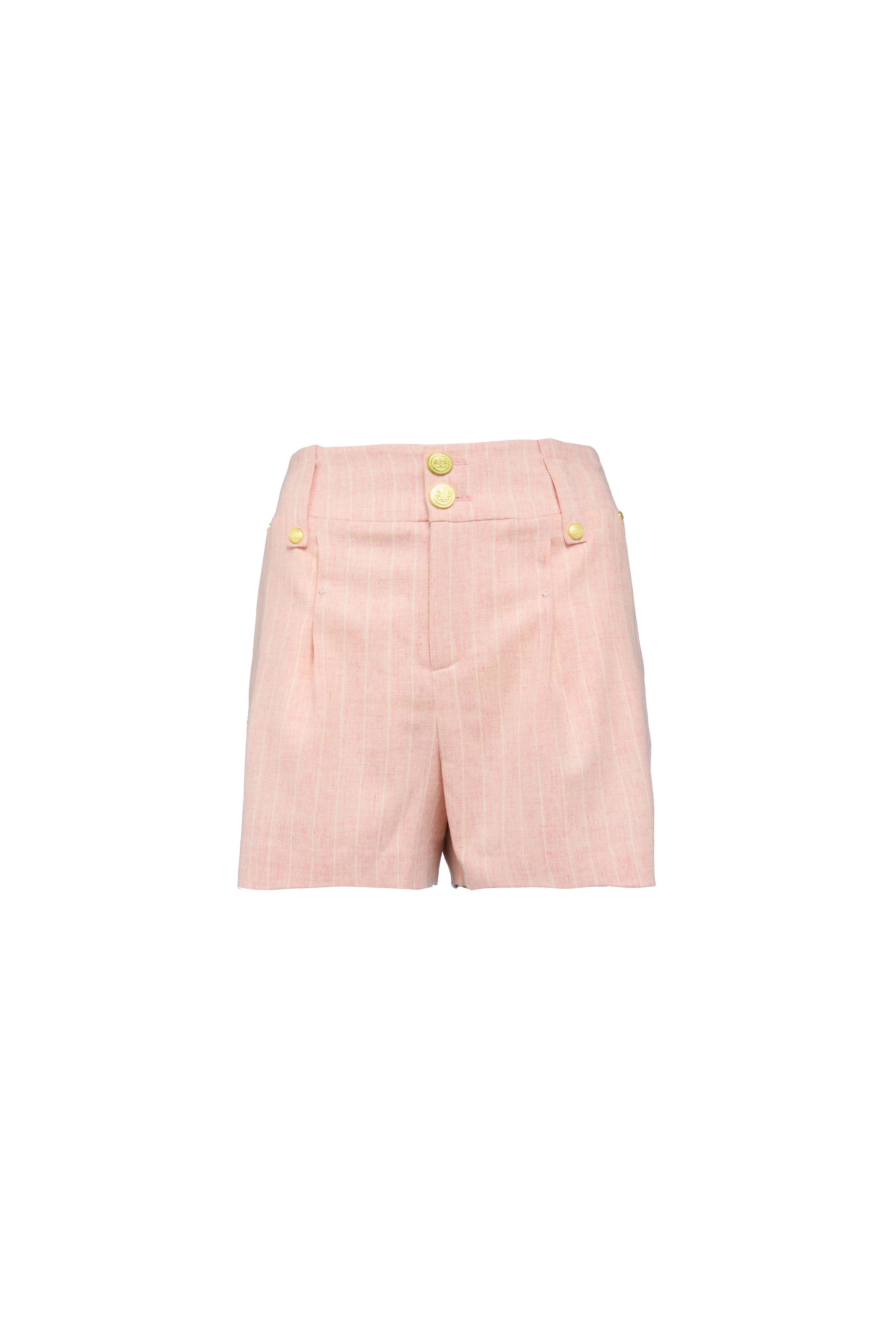 Luxe Tailored Short (Pink Chalk Pinstripe) - Image 4