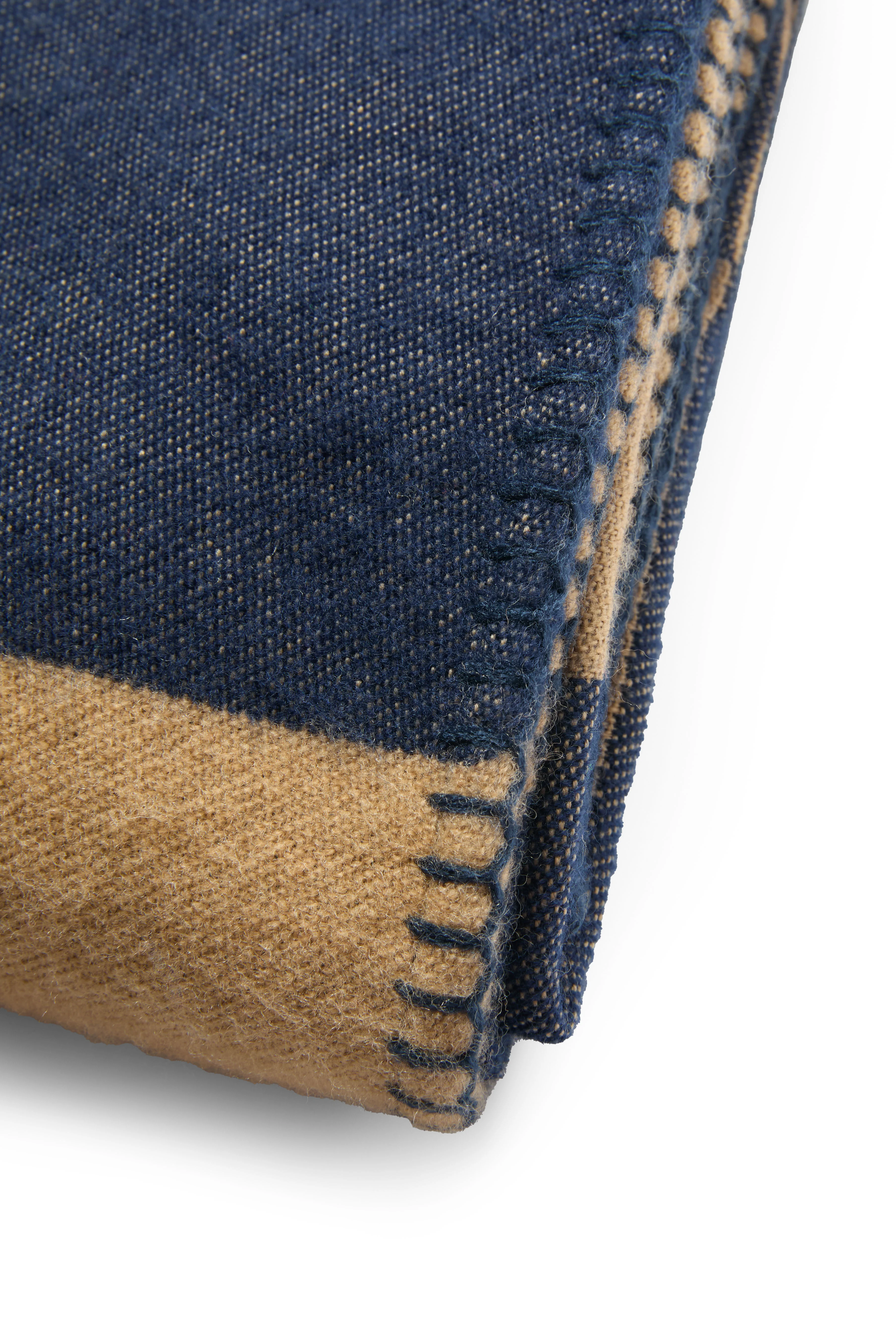 Luxury Blanket (Navy Camel) - Image 6