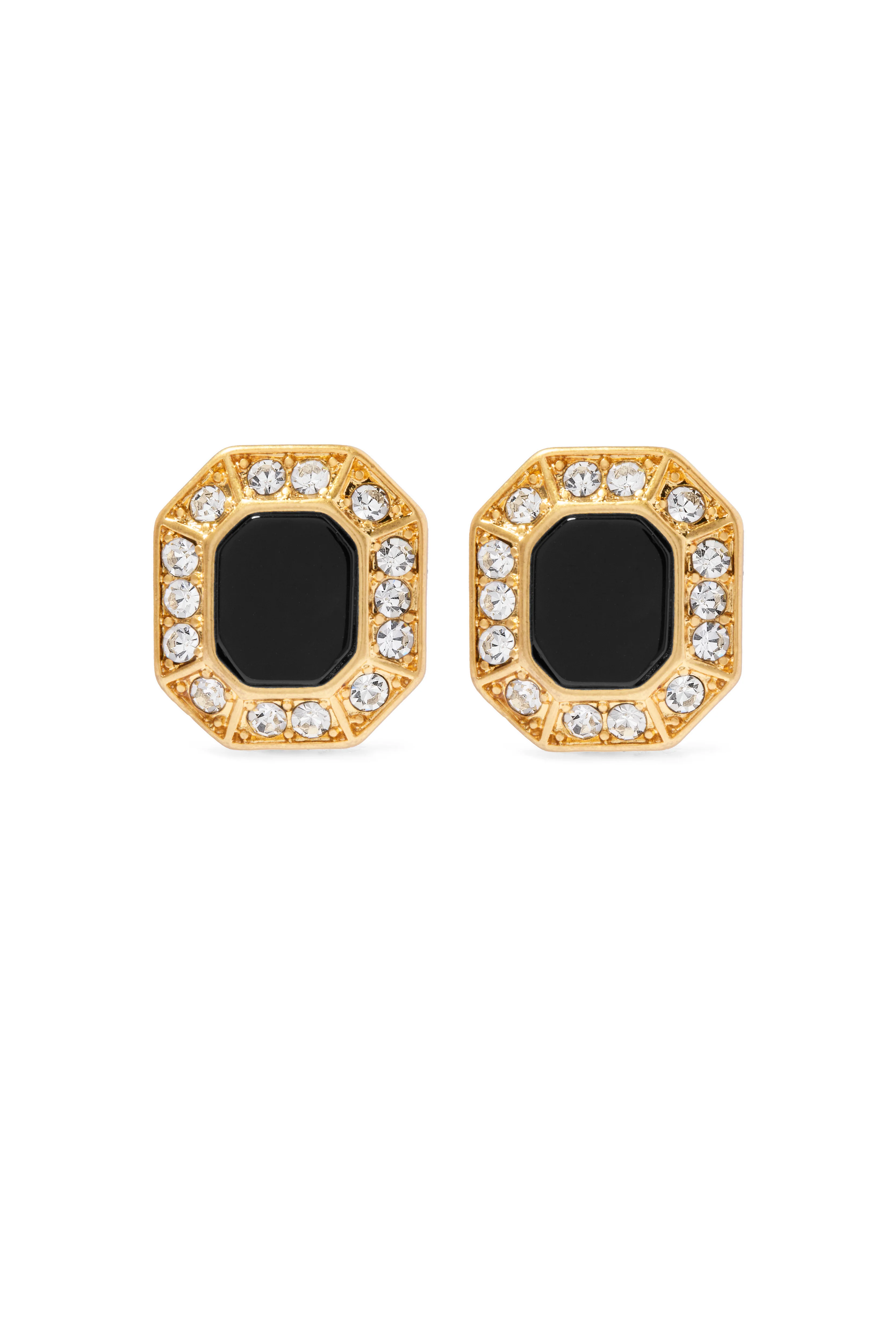 Luxury Clip On Earrings (Onyx Gold) - Image 2