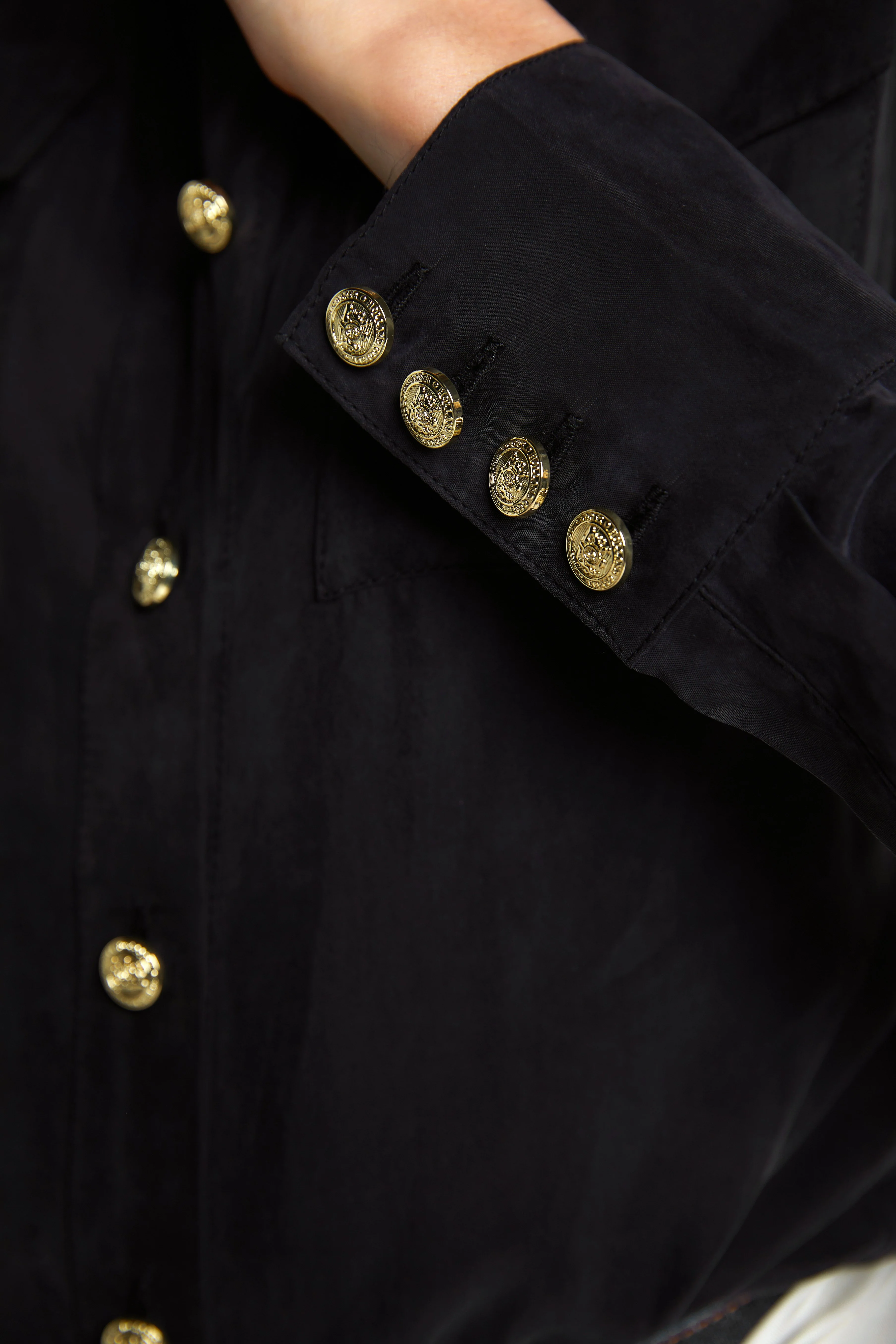 Luxury Cupro Shirt (Black) - Image 10