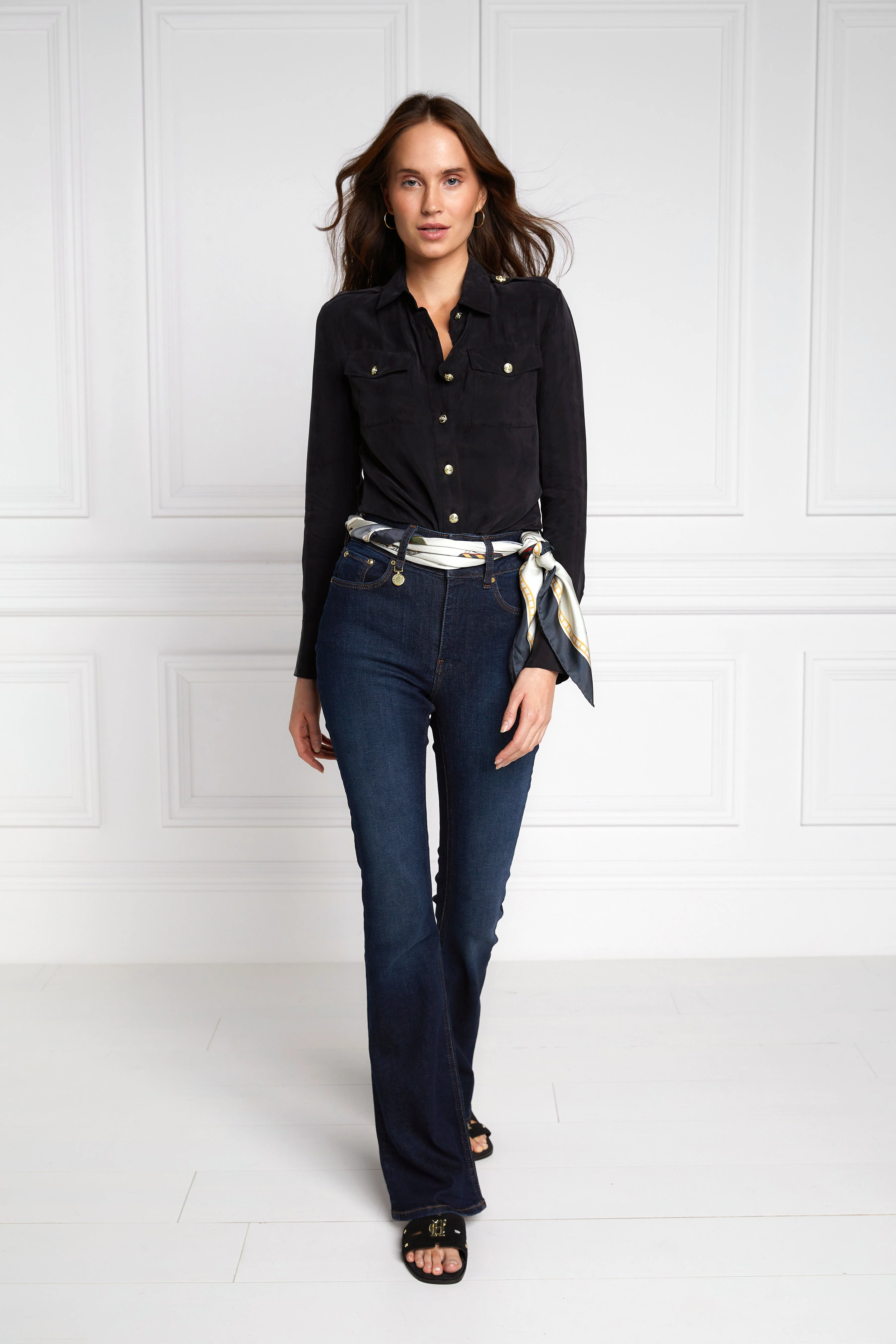 Luxury Cupro Shirt (Black) - Image 5