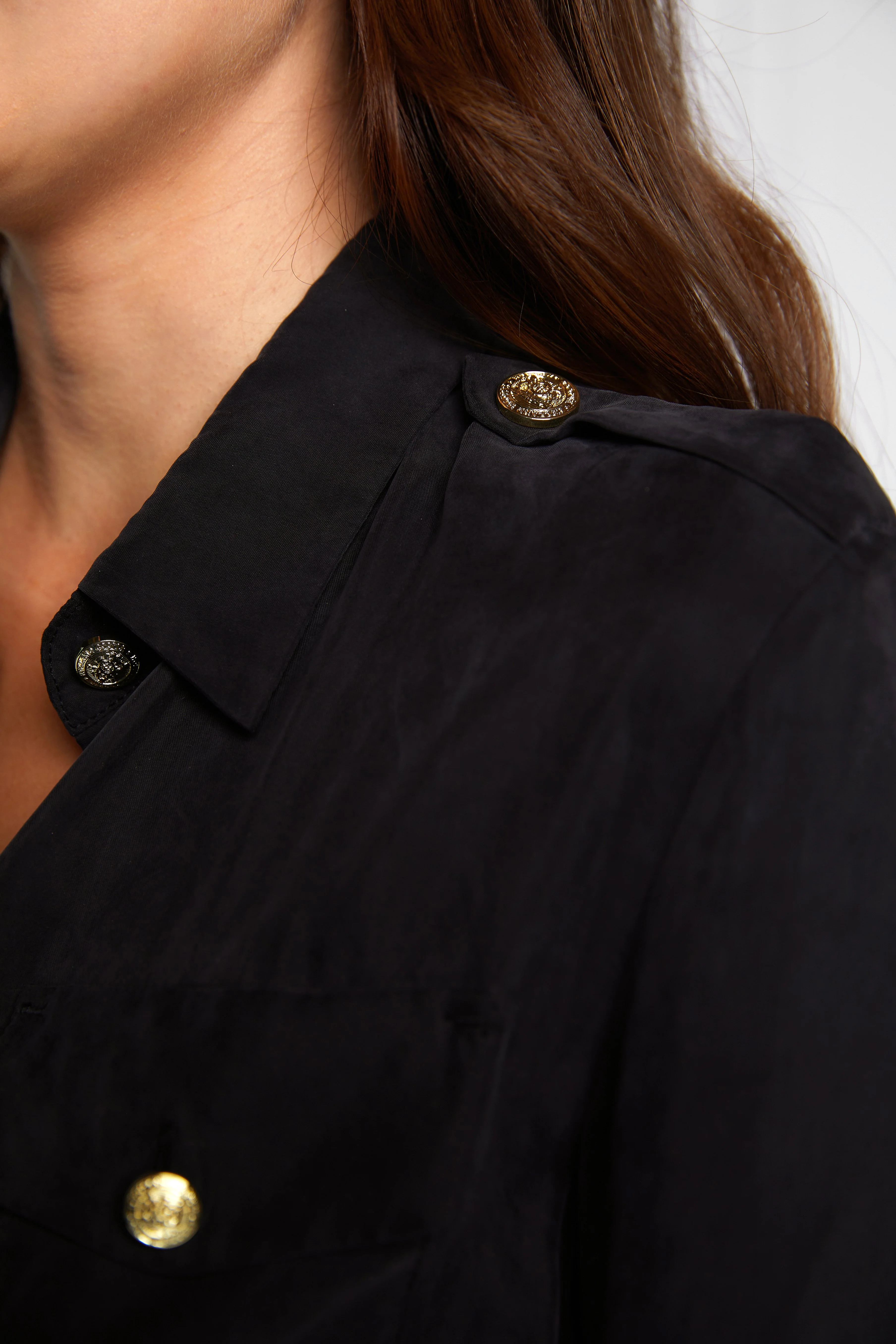 Luxury Cupro Shirt (Black) - Image 9