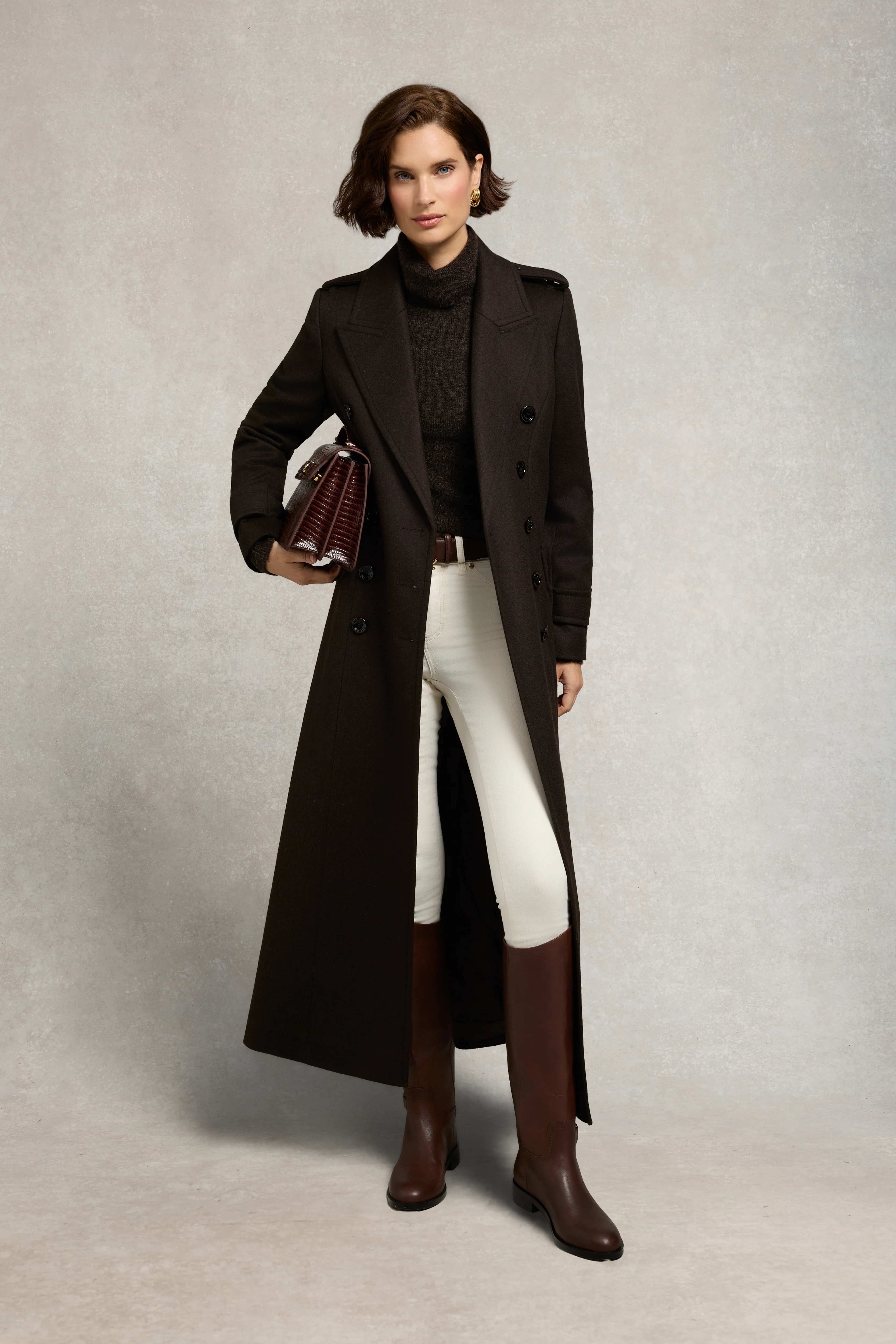 Maisie Roll Neck Knit (Chocolate) - Image 3